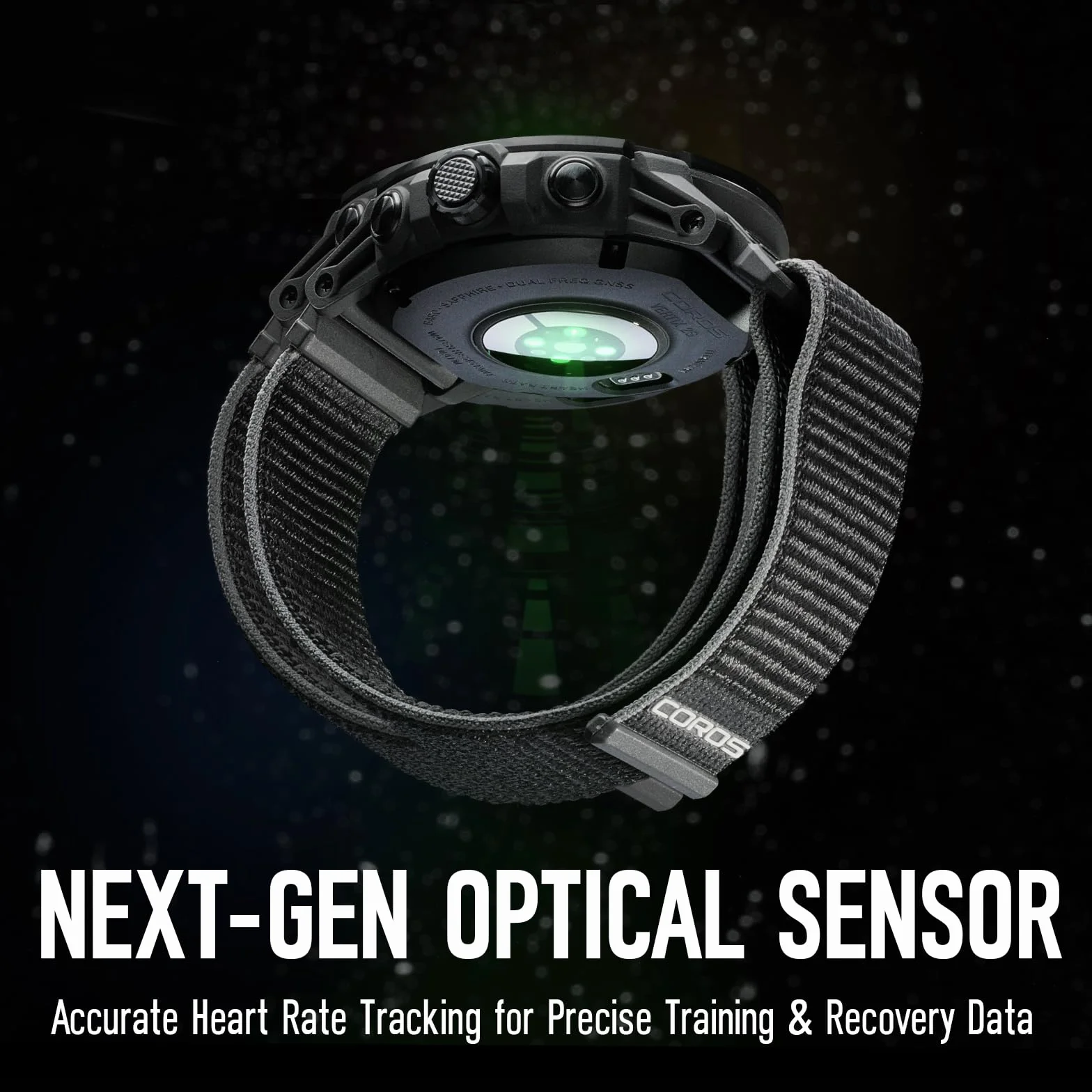 COROS VERTIX 2S Orologio GPS per avventure, 40 giorni di autonomia, navigazione GPS con mappe globali offline, pianificatore di percorsi, cardiofrequenzimetro, arrampicata, sci (Nero Spazio)