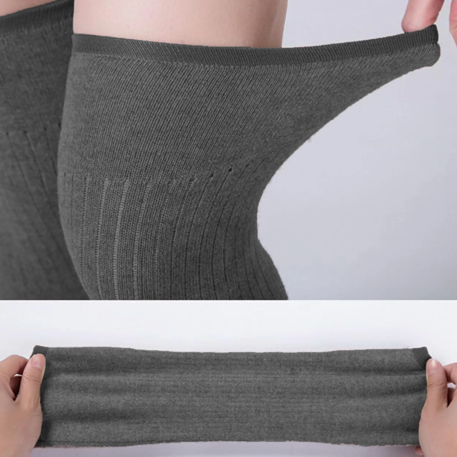 Helweet Ginocchiere Elastiche Termiche per Sport, Danza, Yoga, Corsa (L)
