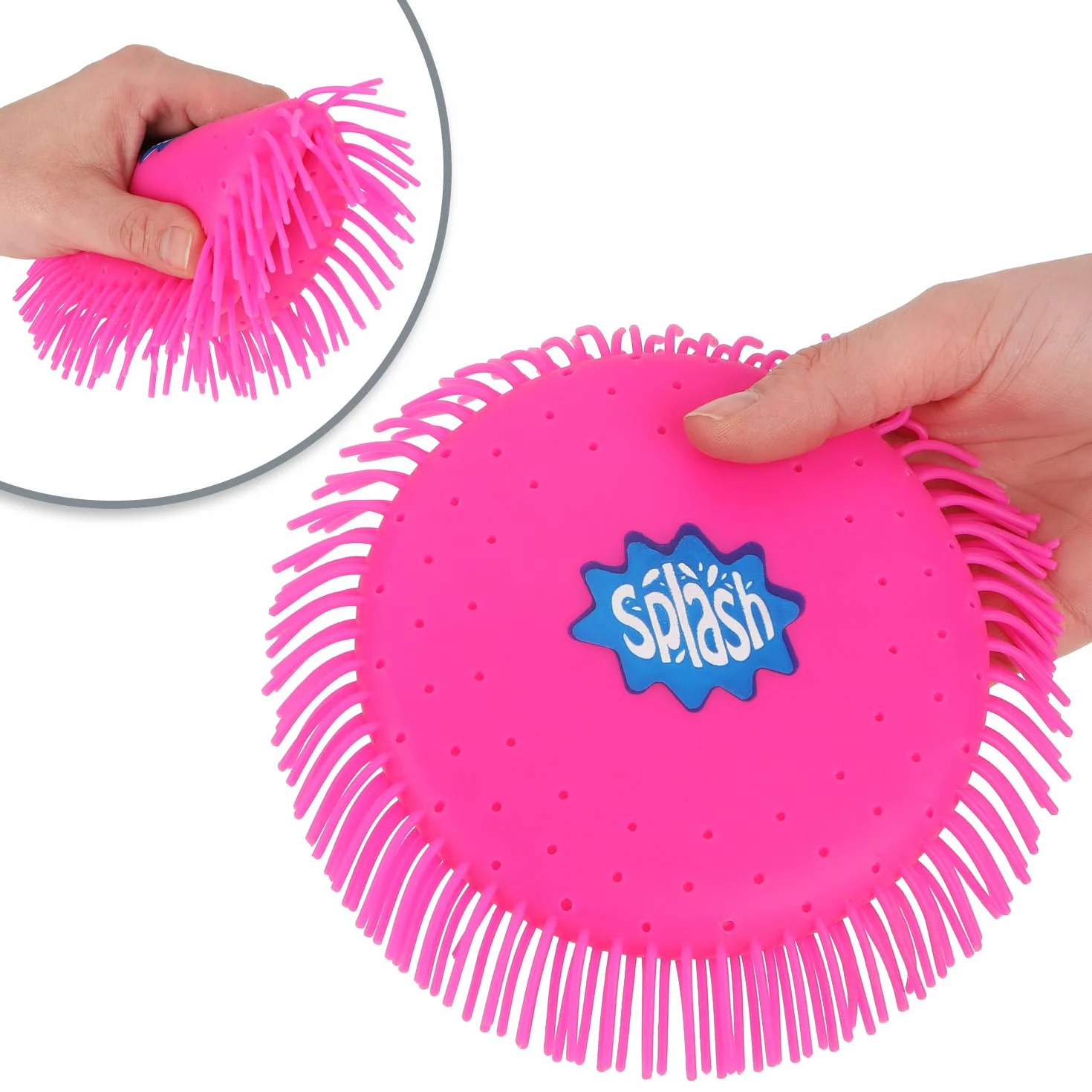 COM-FOUR frisbee ad acqua 2 pezzi disco da lancio schiuma silicone 17 cm gioco acquatico extra morbido