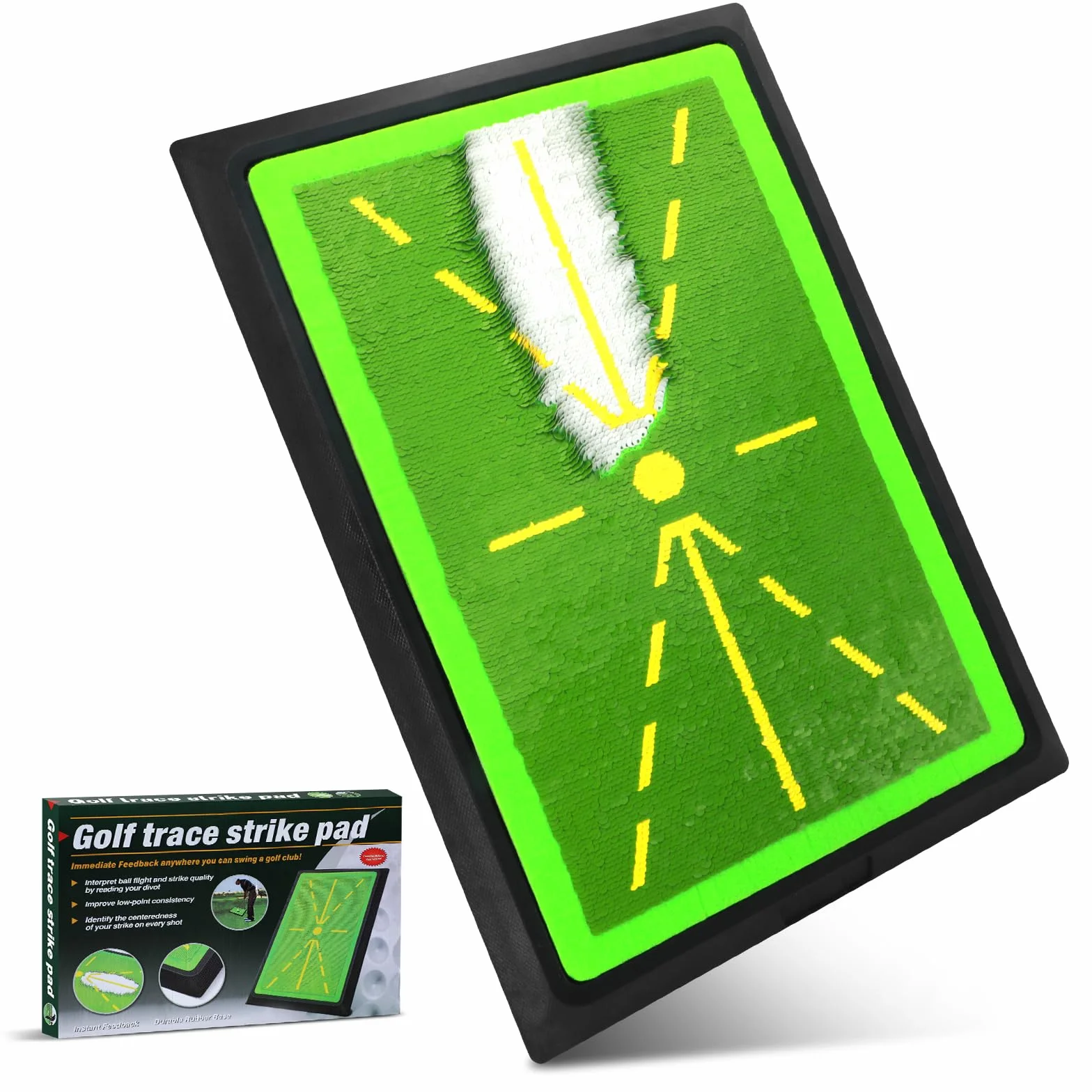 Tappetino da Golf per Swing e Allenamento con Base in Gomma Antiscivolo