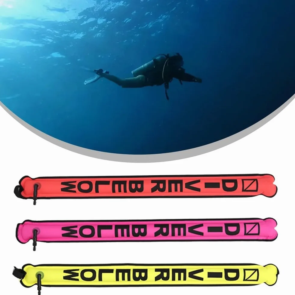 Scuba Diving SMB Marker Buoy Tubo di segnale gonfiabile con valvola di scarico rosso