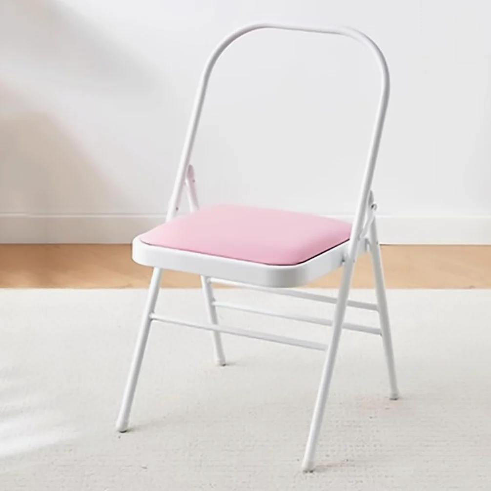 Sedia Yoga Pilates,Sedia Yoga Senza Schienale in Pelle PU,Design a Tre Travi Anteriore e Posteriore,Sedia Yoga Pieghevole, Sedia Yoga Iyengar,Sedia Yoga per Adulti
