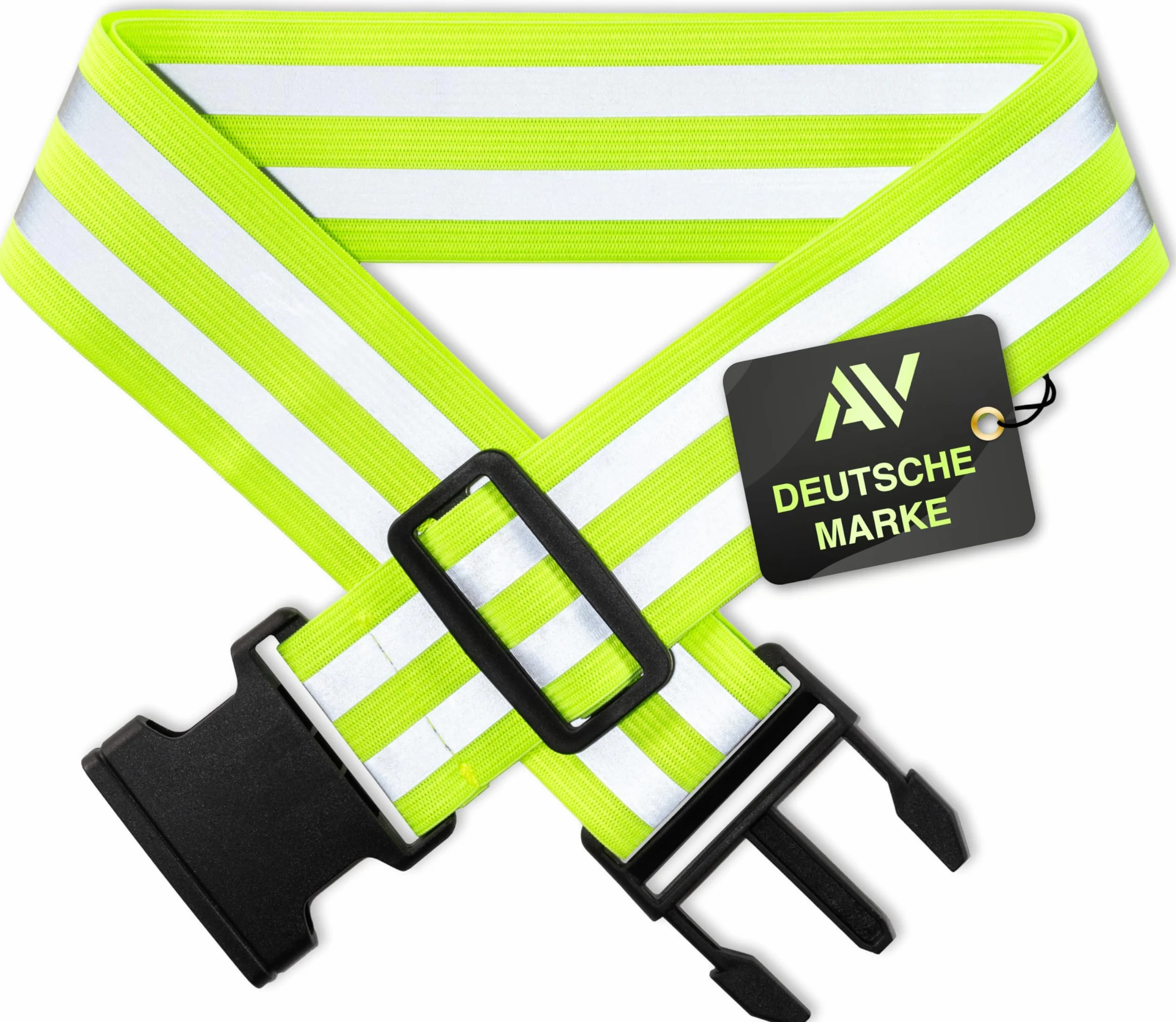 Cintura riflettente di sicurezza alta visibilità per corsa jogging ciclismo giallo