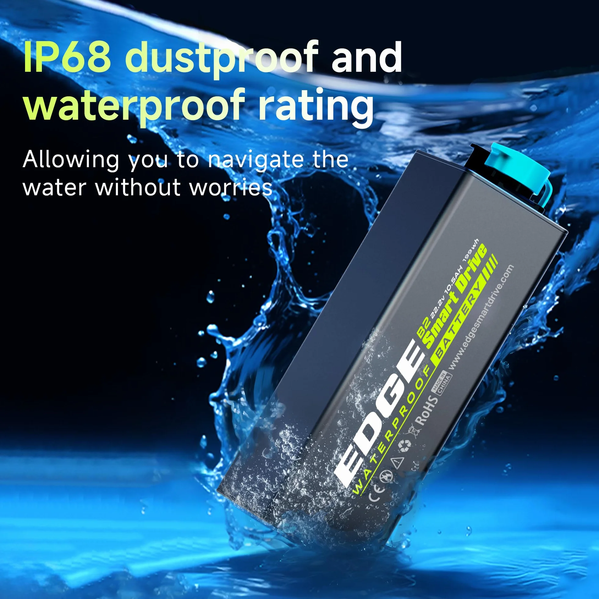 Tedgix K4C 400W Brushless Subacqueo Motore SUP Kayak con Batteria B4 Telecomando Cruise Control