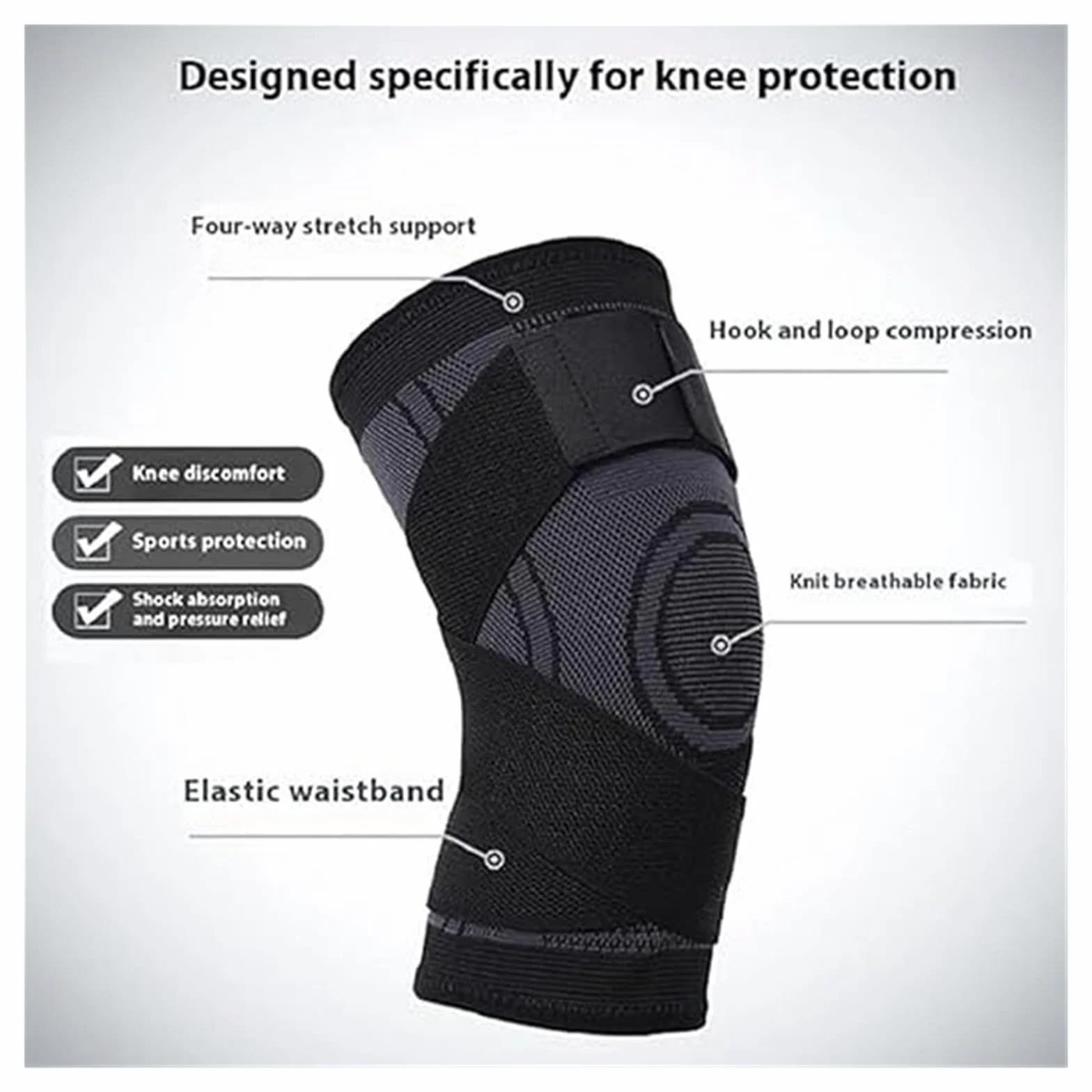 ERICAT Knee Stabilizer for Running, Cycling, Basketball, Fitness, Mountaineering