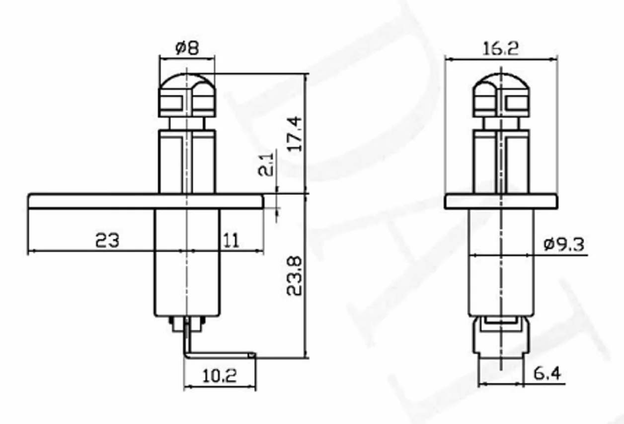 Tastatore universale per auto, 20A 12VDC ACC (OFF) pulsante momentaneo, baule, cofano, allarme, copertura di sicurezza, interruttore per porta, ASW-18-2