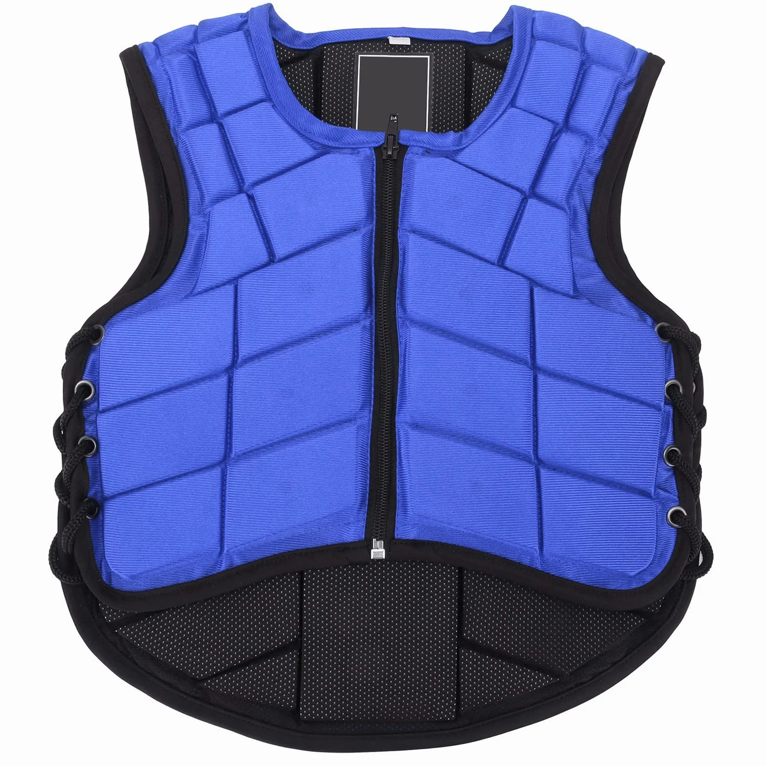 Pilipane Gilet Equestre Imbottito in Schiuma di Sicurezza Protezione per L'equitazione Protezione per Il Corpo Protezione per Il Corpo per Equitazione Blu(CS)