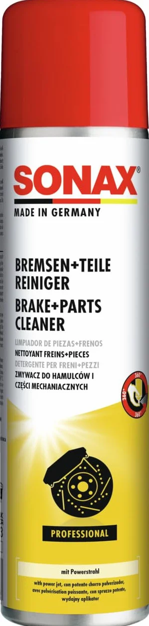 SONAX Detergente per Freni e componenti (400 ml) per lavori di Manutenzione e Riparazione su Freni, frizioni e Parti del Motore | Art. N. 04834000