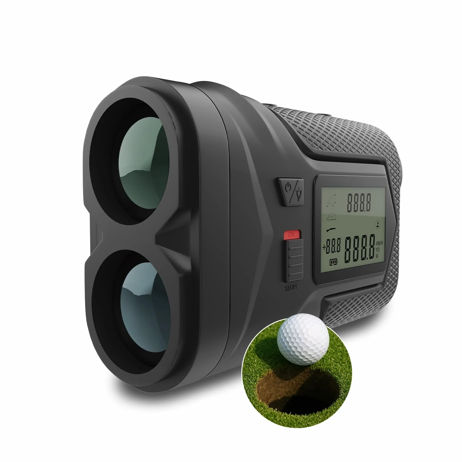 Telemetro Golf 1097M con Pendenza e Blocco Bandiera di WanderS – Telemetro Laser USB-C Ricaricabile, Vibrazione, Ingrandimento 6X, Modalità Torneo, Display Laterale – Accessorio Golf Uomo