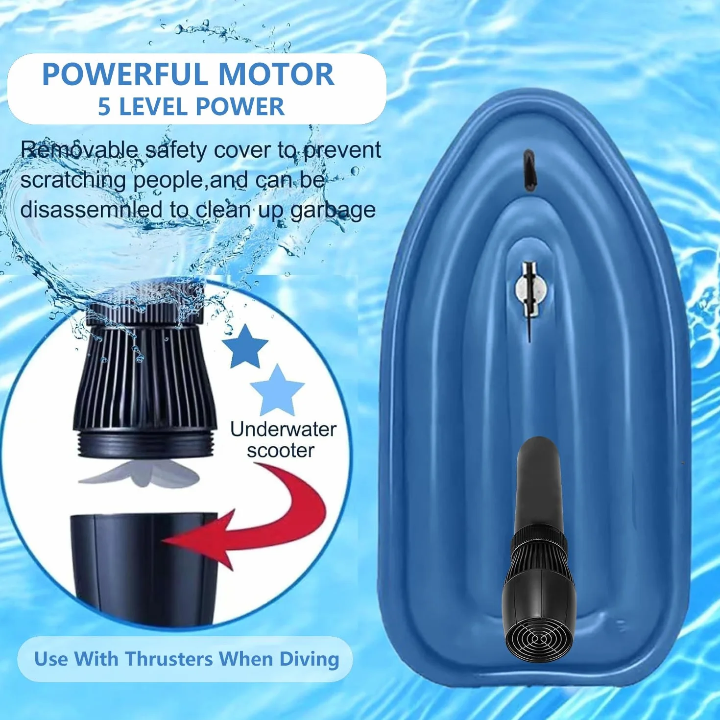 Rush Wave Surf Boat Jet Ski Set 700W 16000mAh 330 libbre Sport Acquatici Piscina Mare