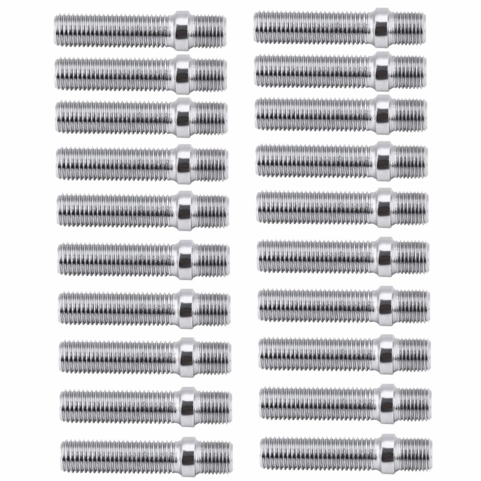 Ymiko 20PCS 12x1.5 Wheels Stud 50mm Extended Wheels Stud Conversion 12x1.5 a 12x1.5 Studs Screw Adapter Fit 1998-2008