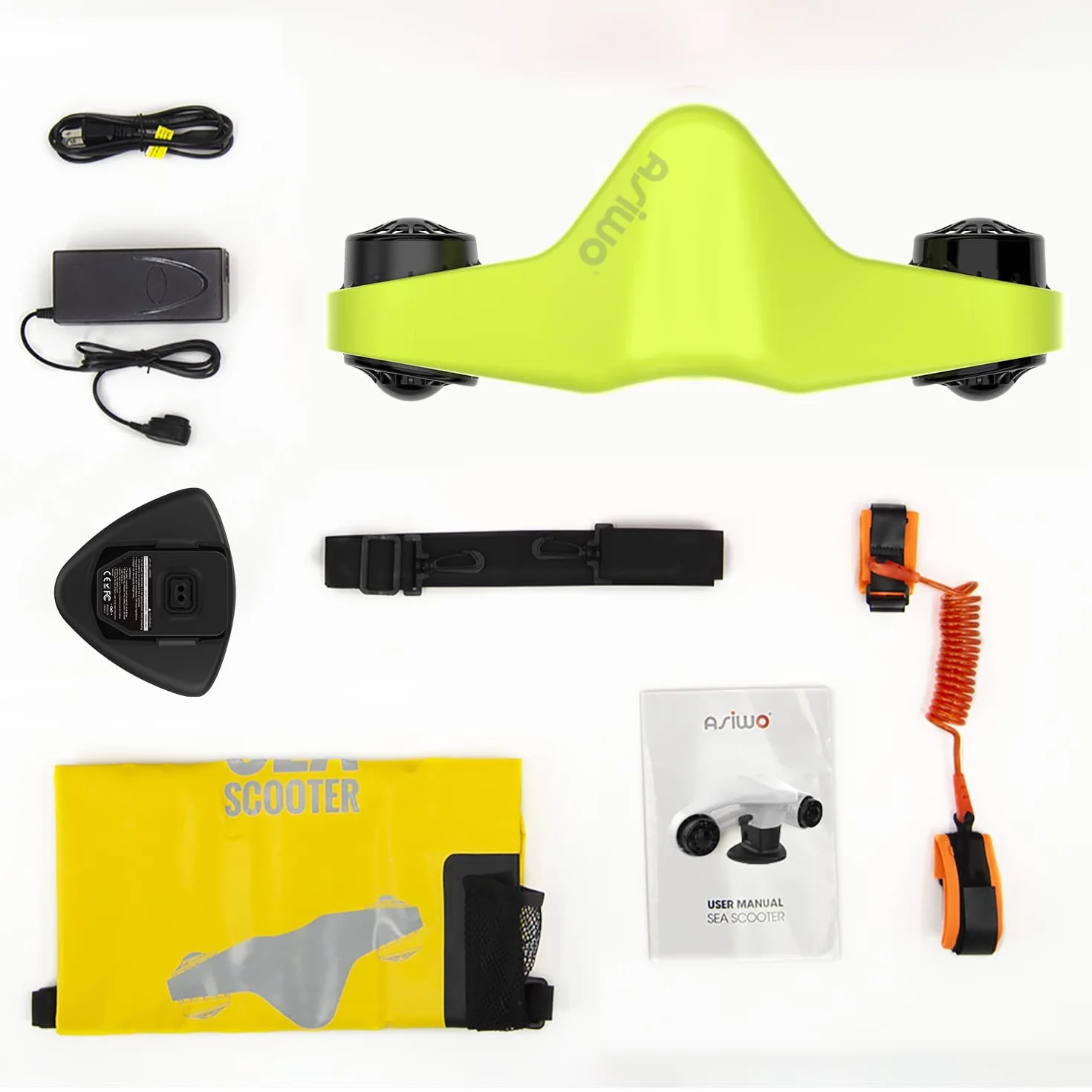 Asiwo Scooter Subacqueo PRO Elettrico Seascooter a Doppio Motore Impermeabile con Action Camera Mount