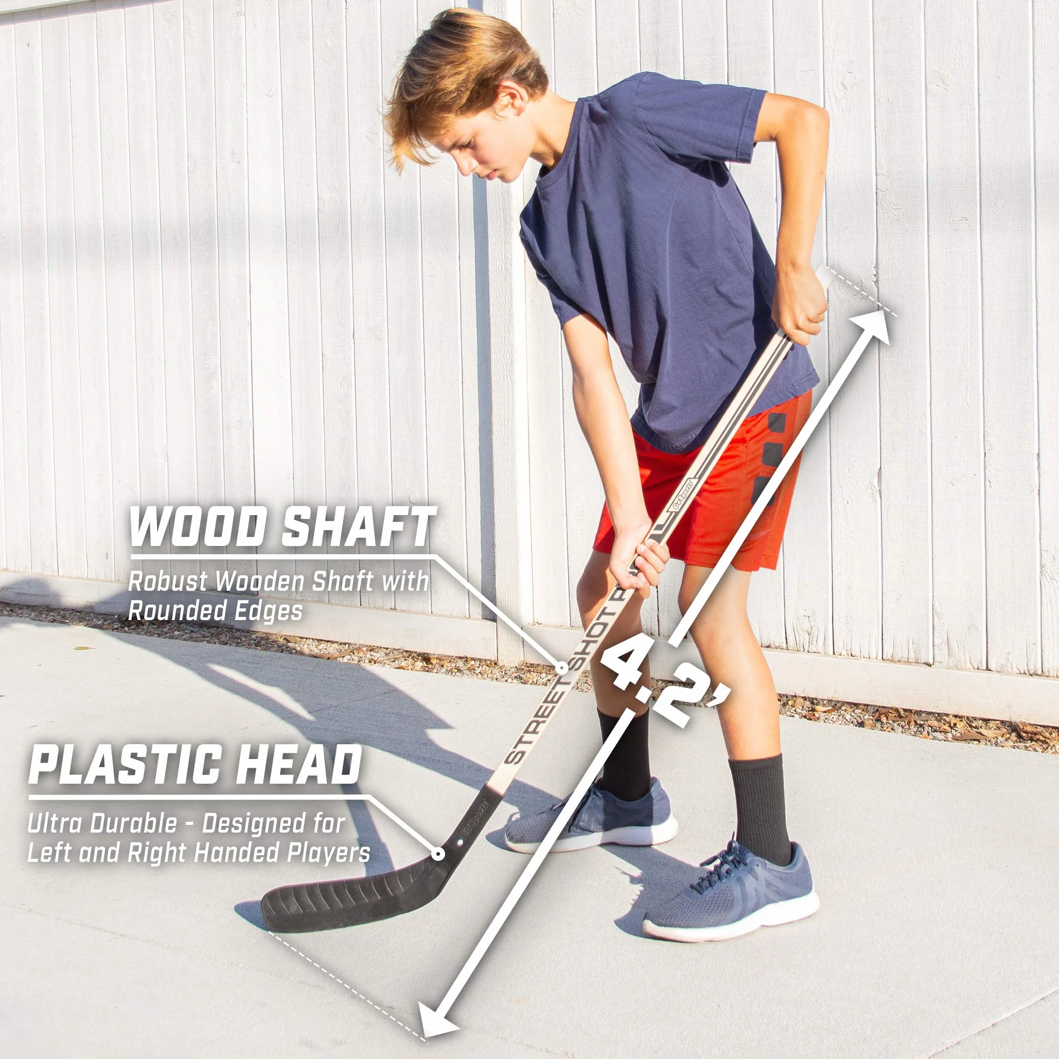 GoSports Street Hockey Goal Set with Sticks