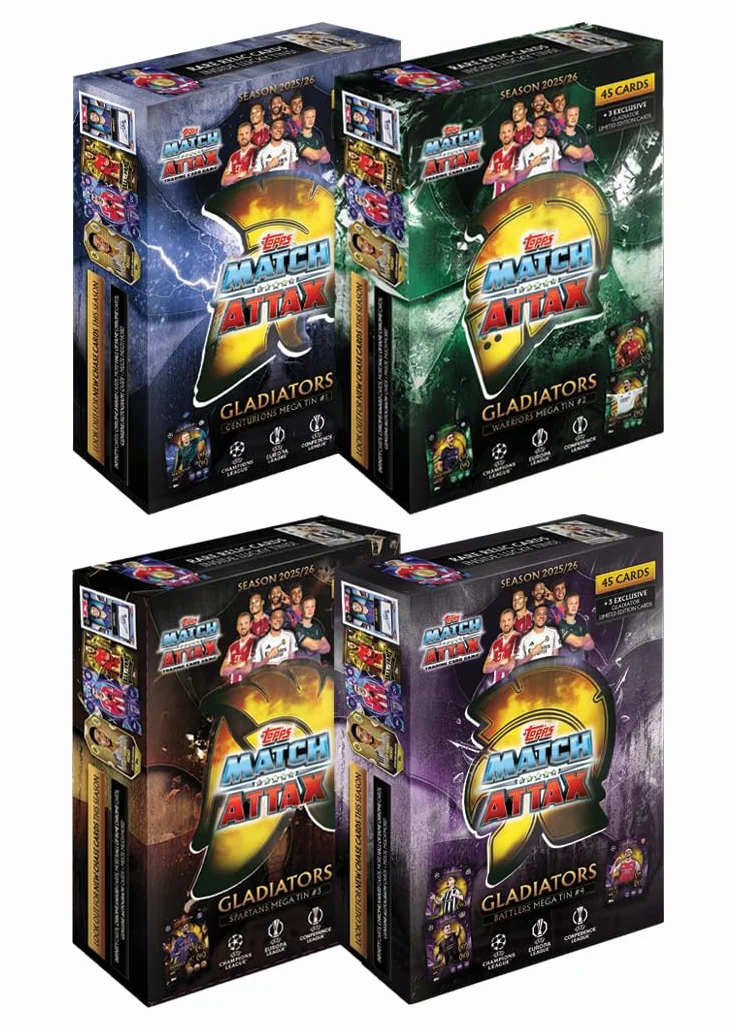 Topps UCC Match Attax 2025/26 Mega Tin Bundle Centurioni Guerrieri Spartani Battlers