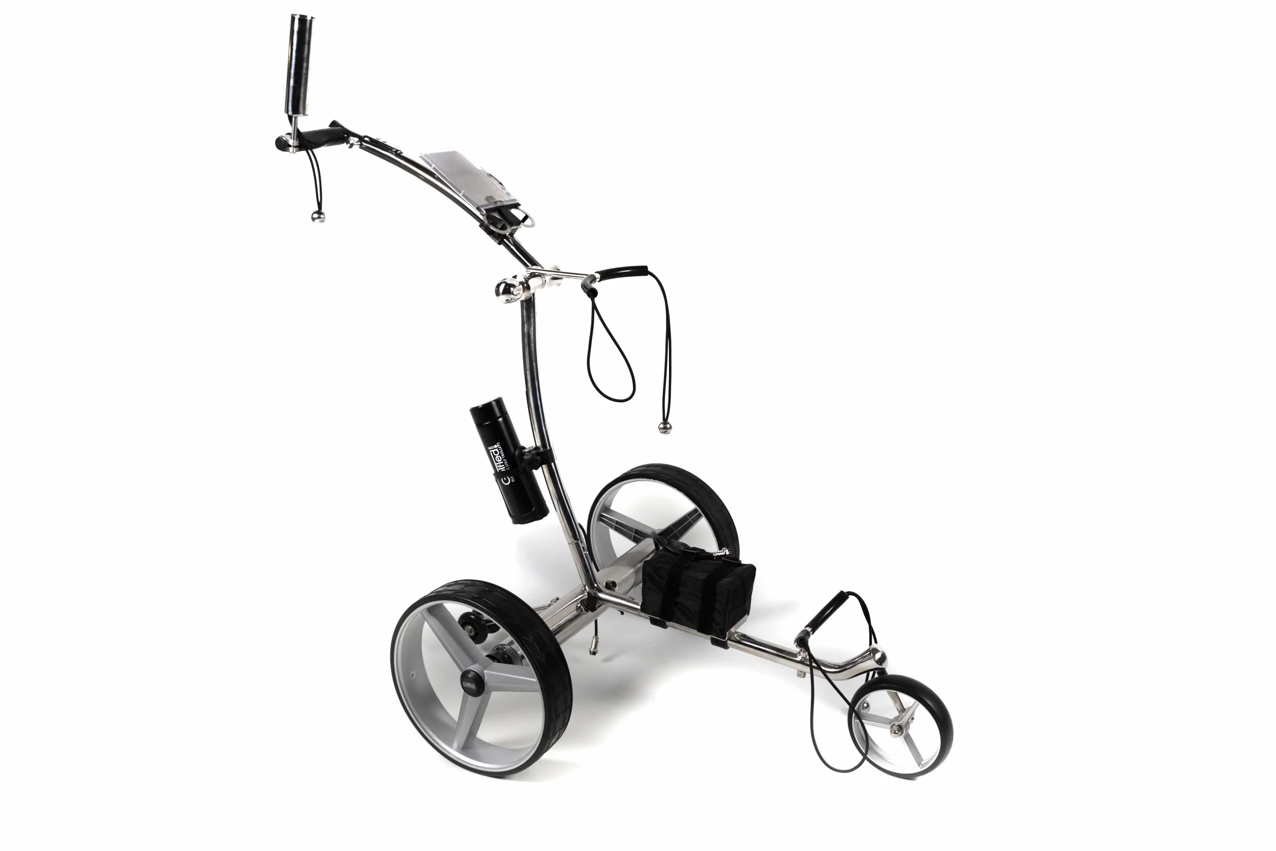 Trolley Elettrico da Golf in Acciaio Inox GT-R con Telecomando e 12 Accessori