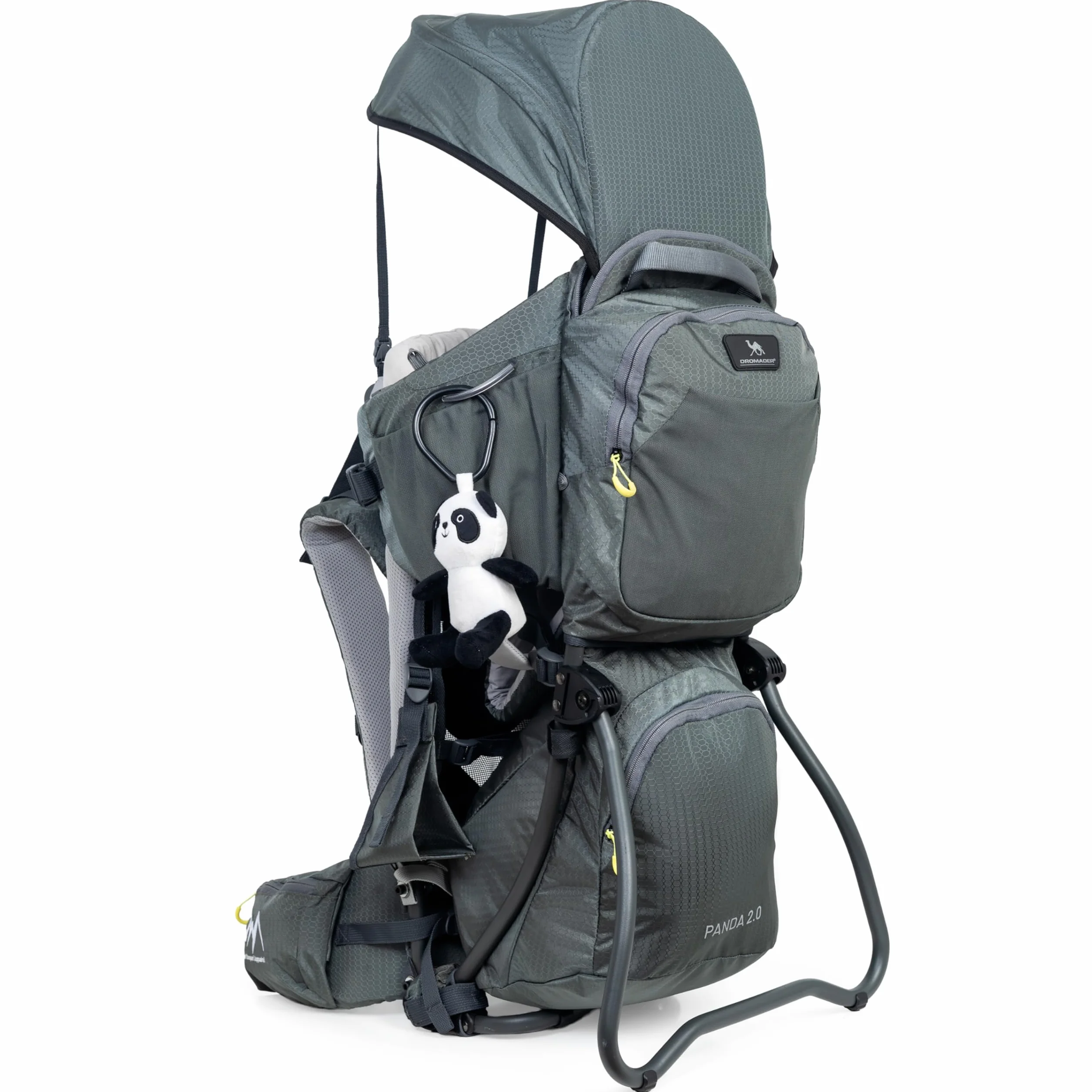 DROMADER Zaino Porta Bambino Montagna con Sedile Regolabile e Parasole Retrattile