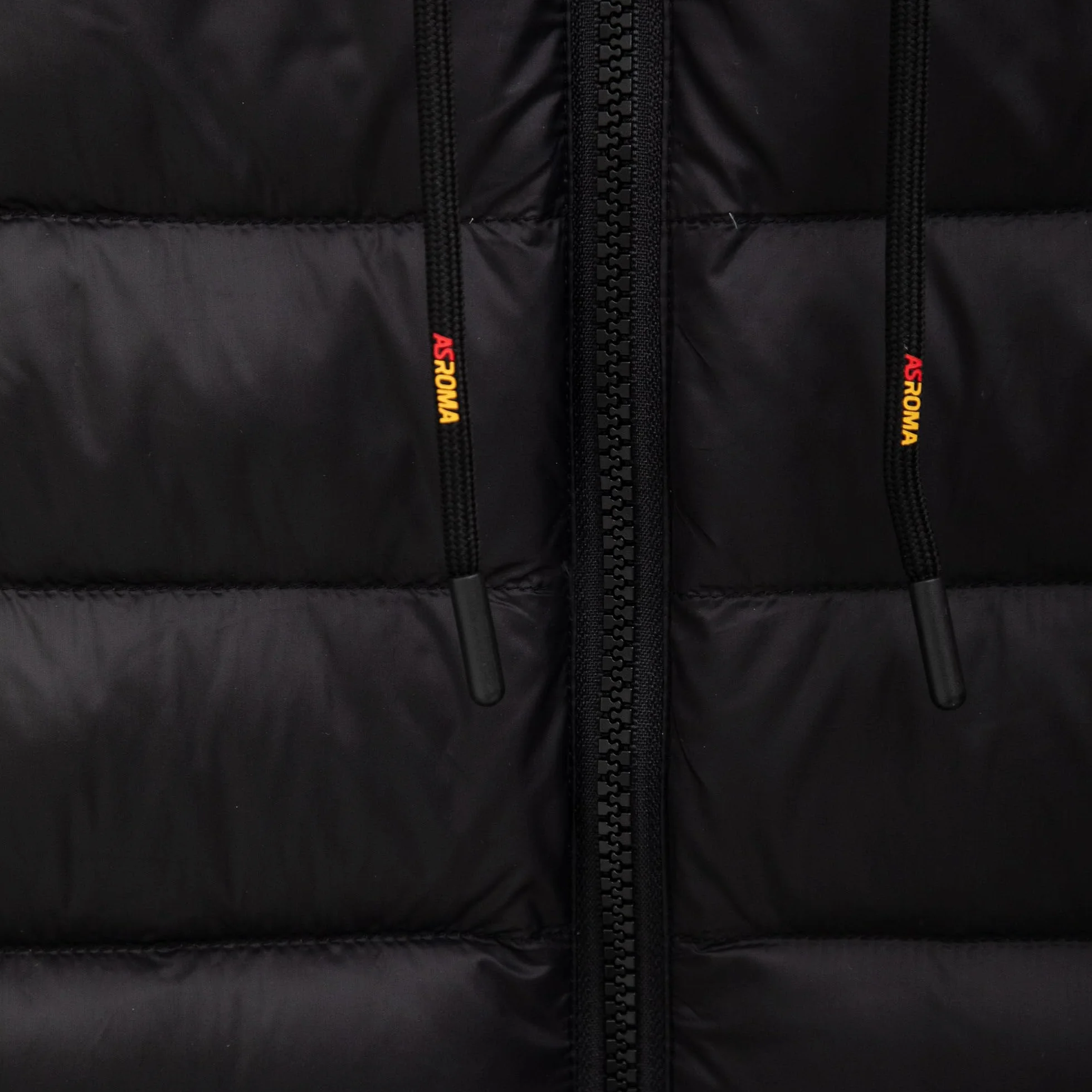 AS Roma - Giacca Ultralight, Piumino Leggero, Nero con Logo su Manica, Prodotto Ufficiale, Unisex, Adulto