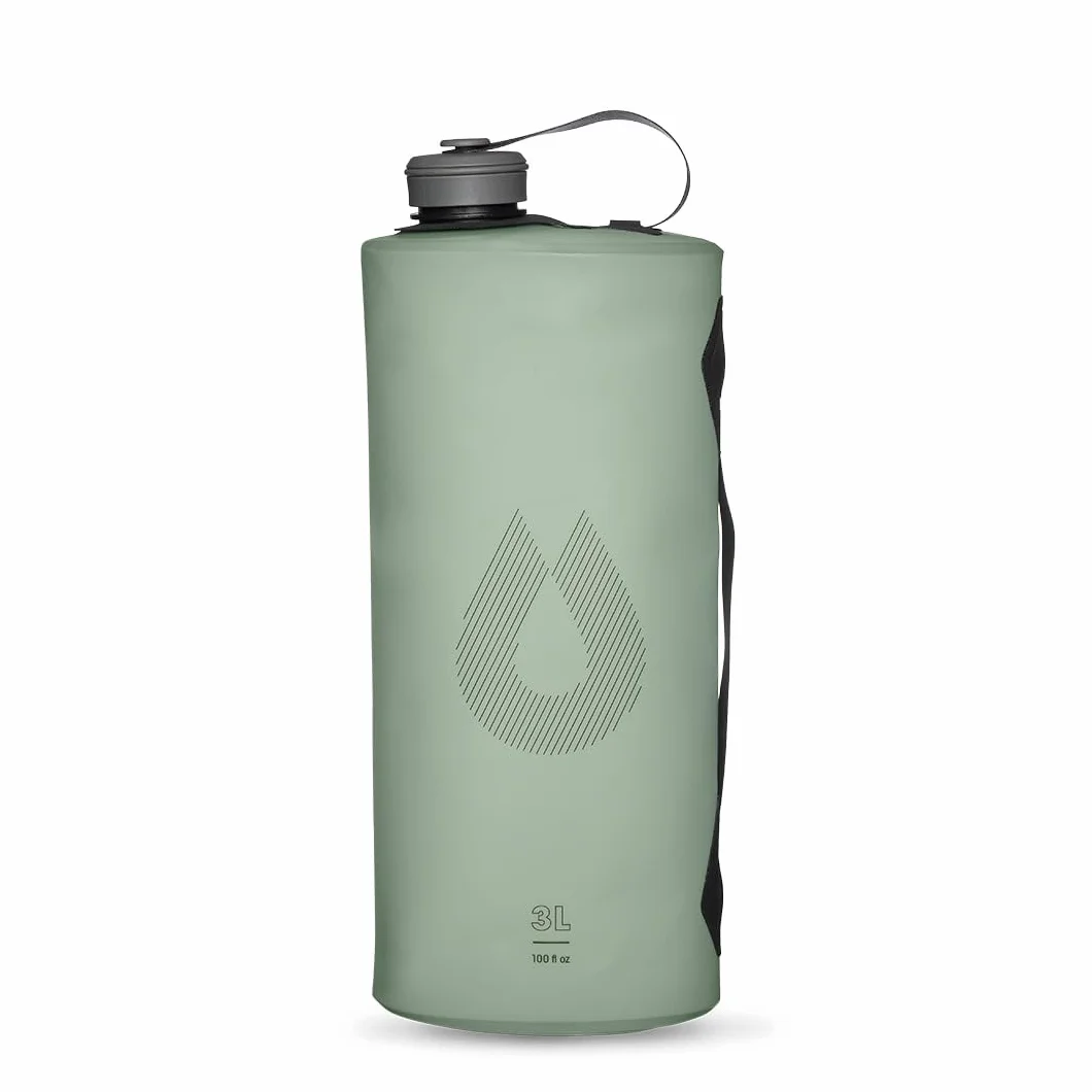 HydraPak Force (Serbatoio d'Acqua Ultra-Durevole) - Serbatoio per Zaini Idratazione, 3 Litri, Tubo Isolato, Sicuro e Affidabile - Sutro Green