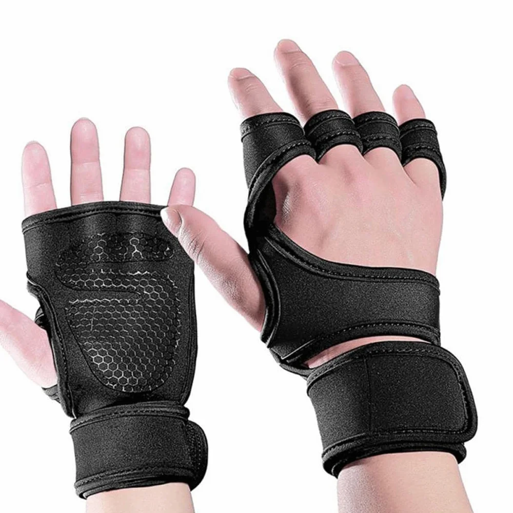 Guanti Mezze Dita per Sport Indoor Guanti da Ciclismo Polsino Esercizio Palestra Uomini e Donne (Color : A, Size : L) (AM)