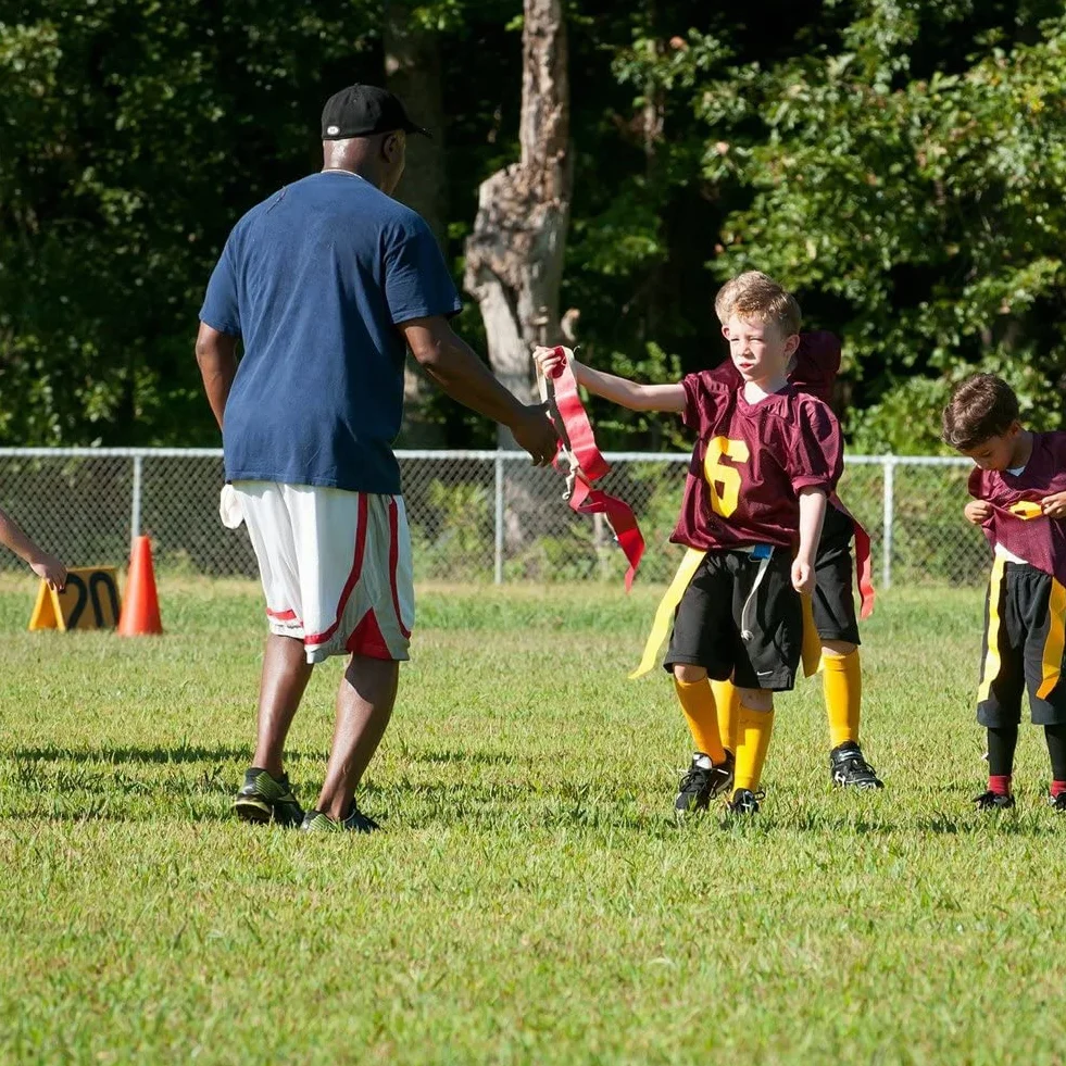 Flag Calcio Set Cinture Kit 10 Giocatori Giallo Rosso