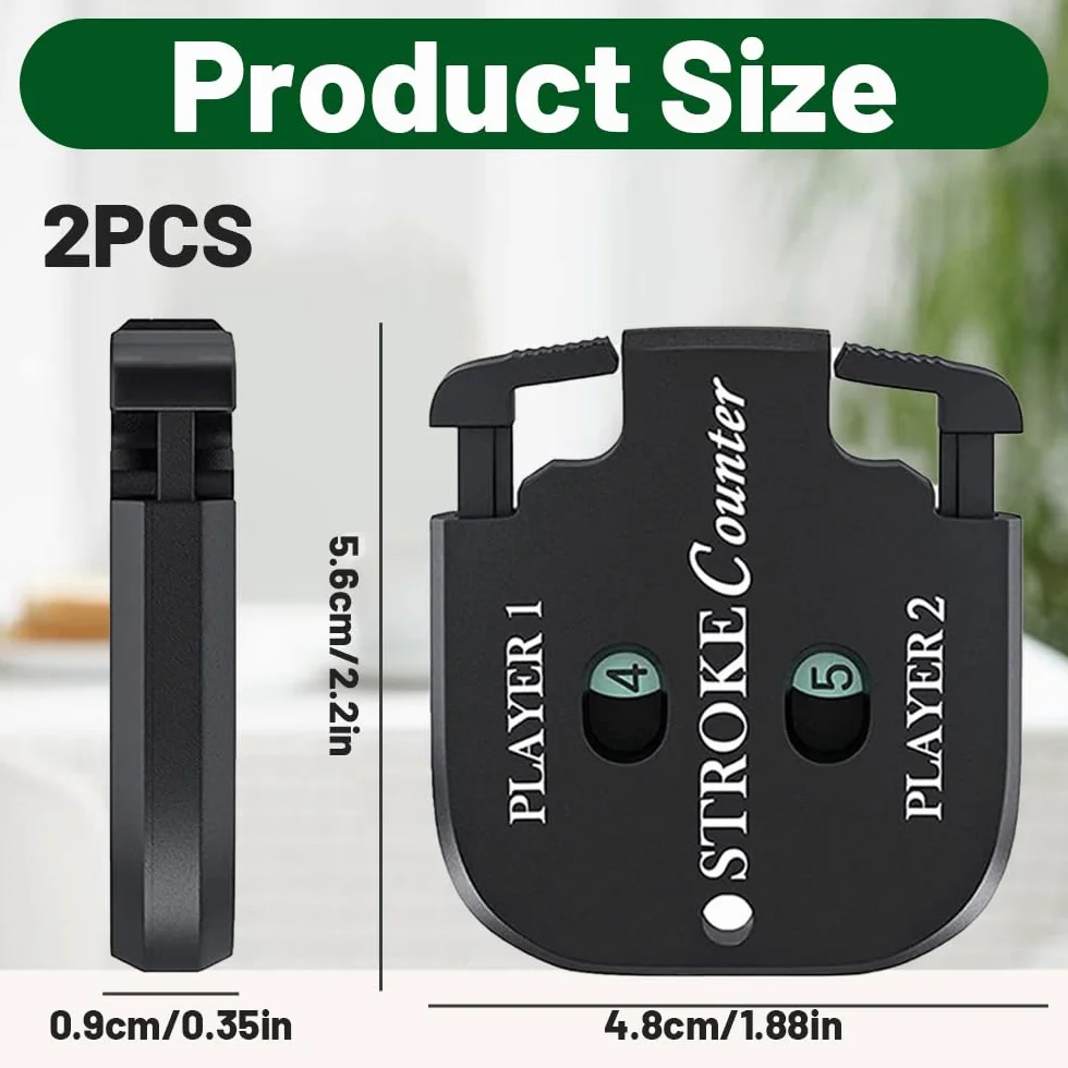 Contatore Porta Da Golf 2 Pezzi Digitale Con Catena, Materiale Abs Resistente, Leggero Portatile per 2 Giocatori