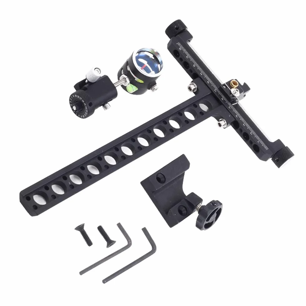 Arco Composto Vista Lega di Alluminio Bow Sight 4X Scope Accessori Caccia