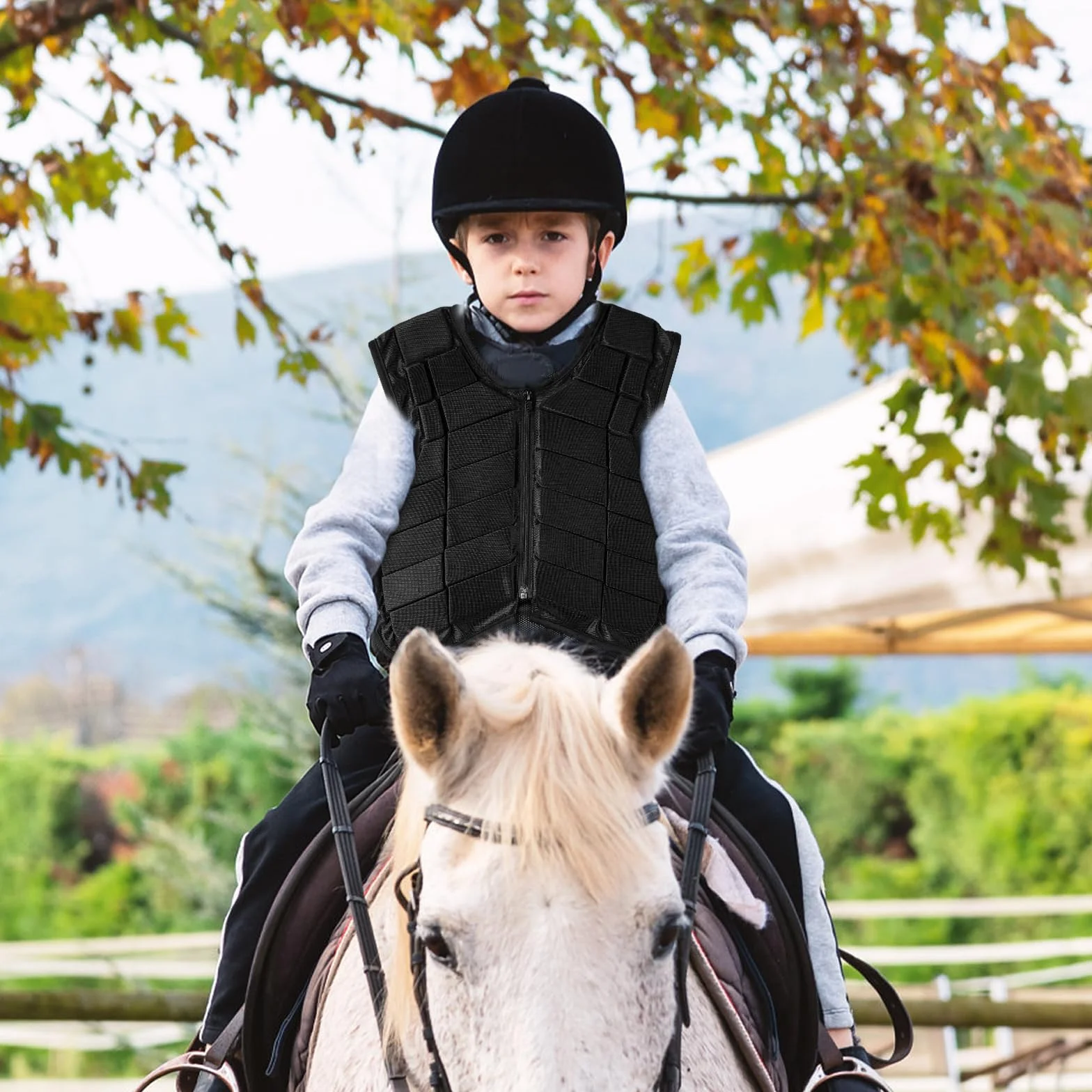 DEWIN Gilet da Equitazione Bambina Protezione Posteriore (CL)