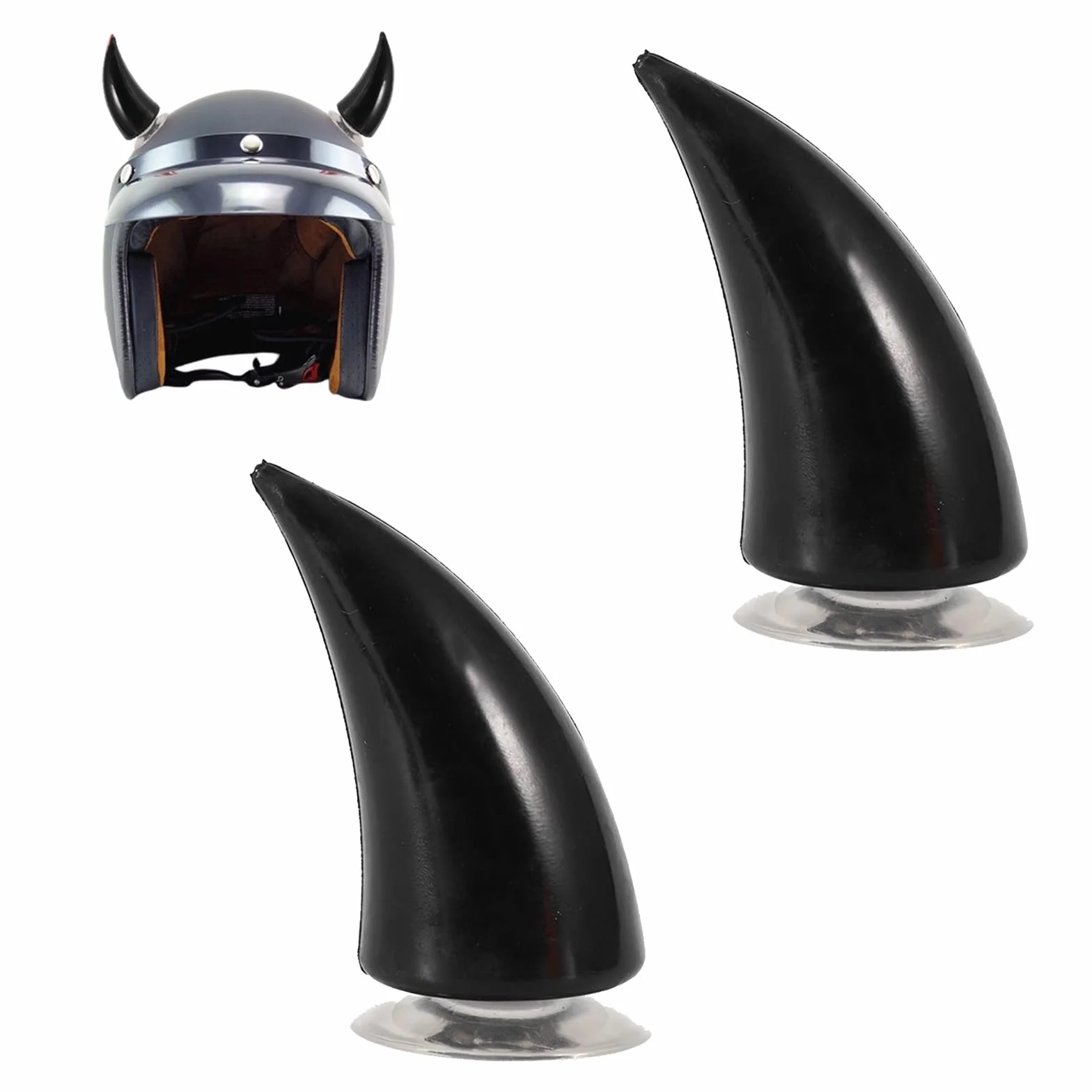 2 Pezzi Corno per Casco da Moto Corna da Diavolo per Casco Horns per Casco da Motociclista con Accessori di Decorazione a Ventosa per Adulto Bambino