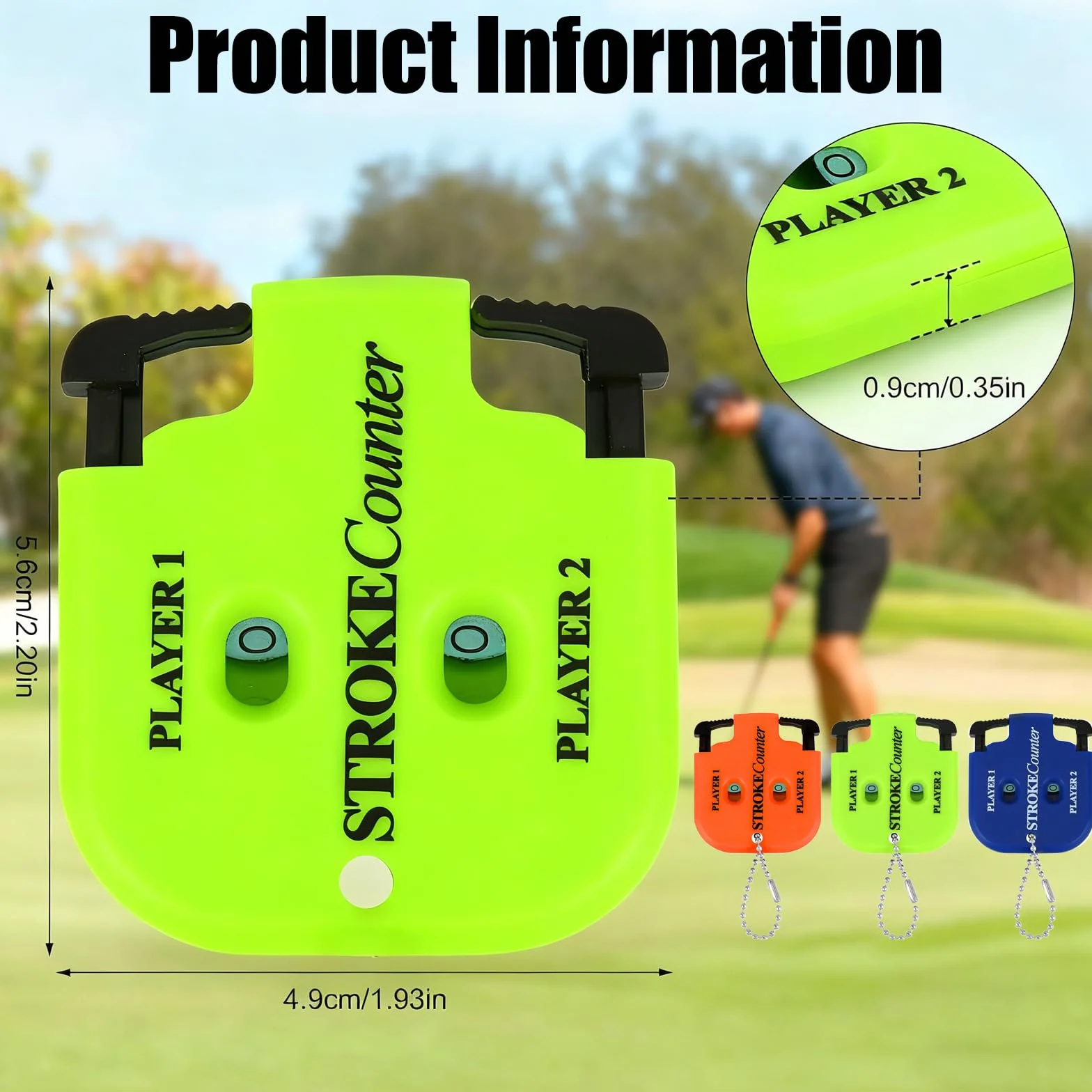 YNR Contatore di Punteggio Golf Contatori Colpi Segnapunti per Scuola Eventi Sportivi