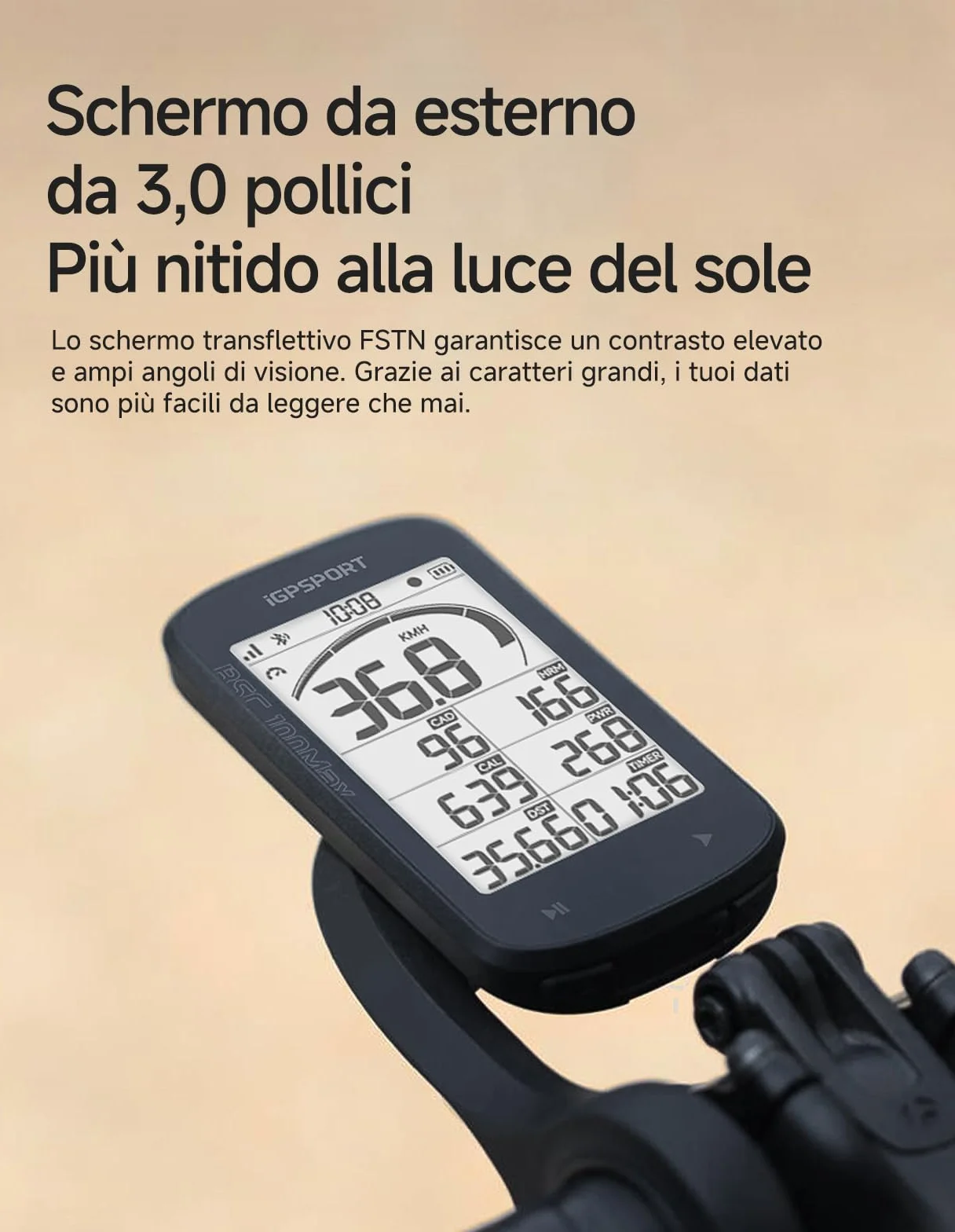 iGPSPORT BSC100MAX Ciclocomputer GPS, 40h Batteria, Impermeabile IPX7, Dati Personalizzabili