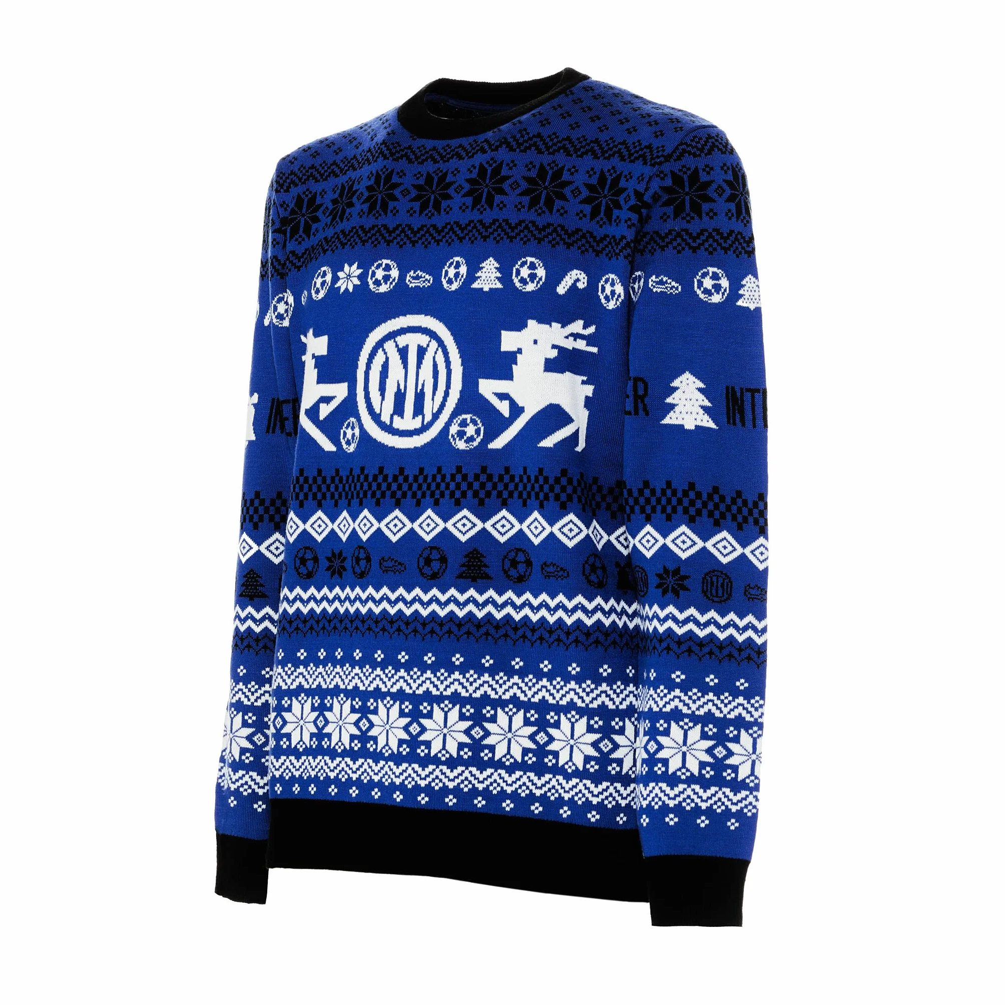 Inter Maglione Natalizio Unisex Adulto Nerazzurro XL
