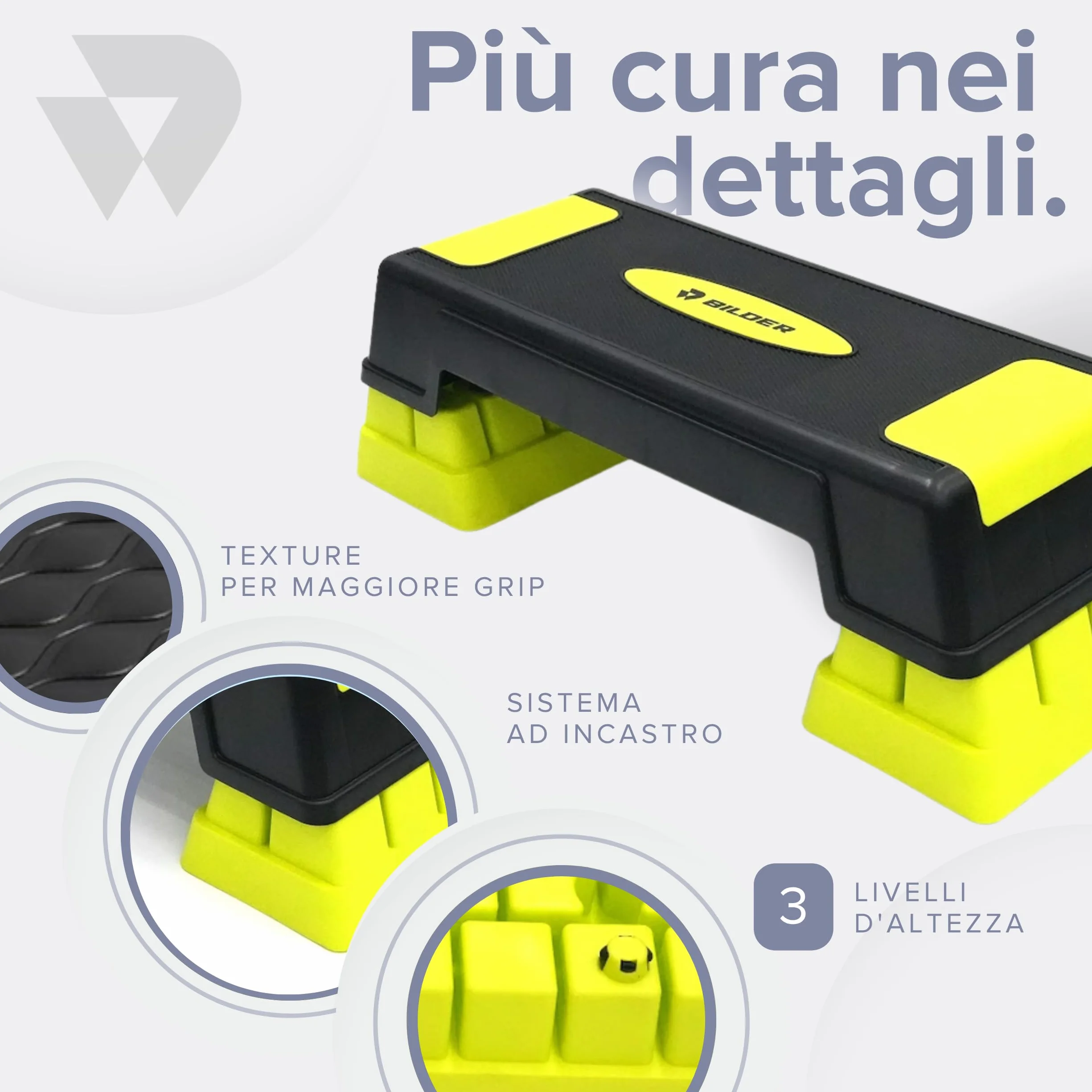 Stepper per Allenamento Aerobico e di Equilibrio, Fitness Casa Palestra Antiscivolo, Altezza Regolabile
