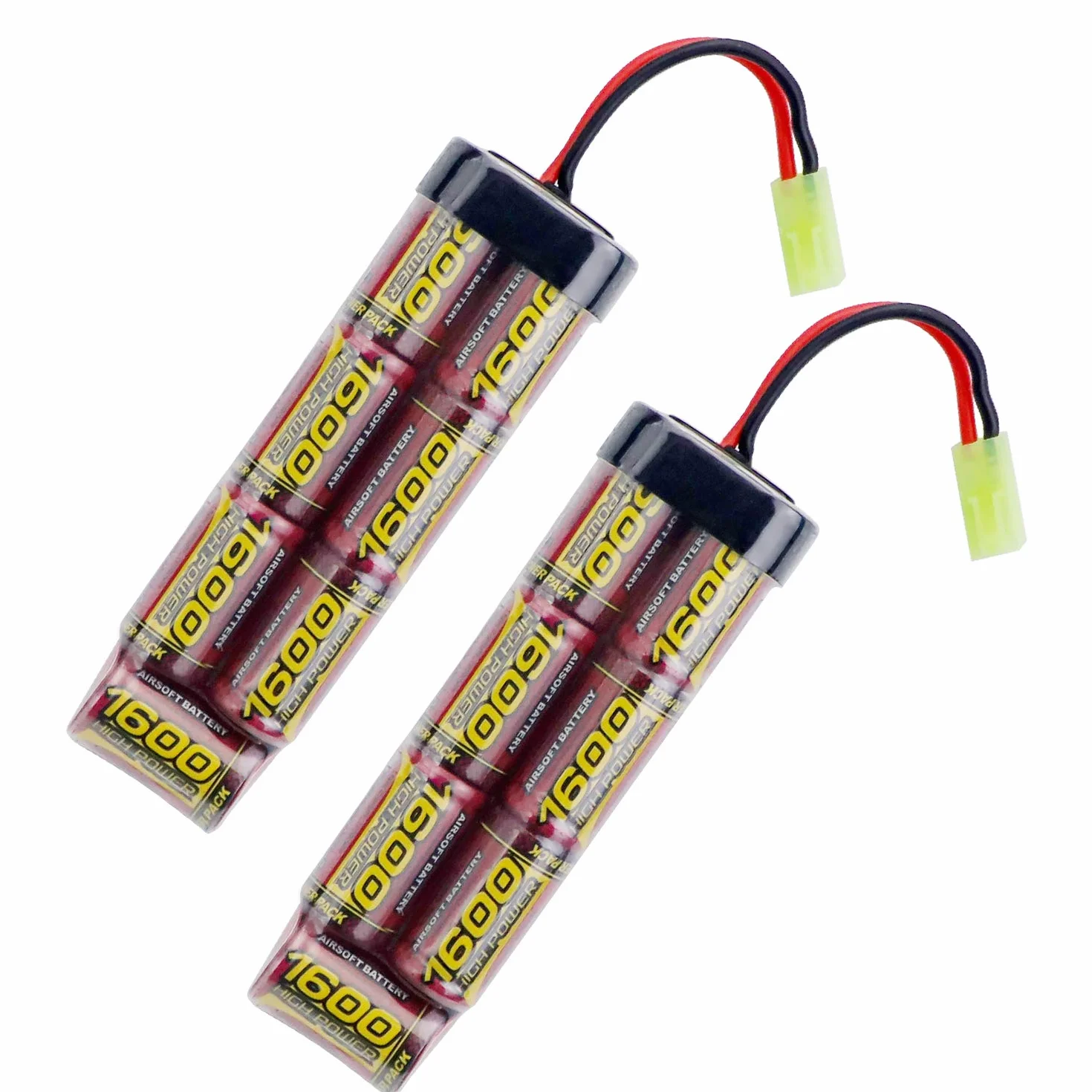 Batteria NiMH 8.4V 1600mAh per Airsoft MP5, M249, G36, M14 - 2 pezzi