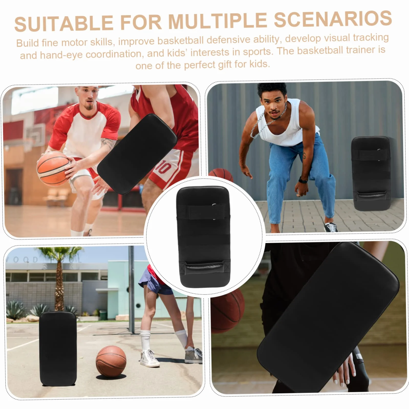 Sosoport Cuscino Blocco Basket in PU Leather e Schiuma per Allenamento Professionale