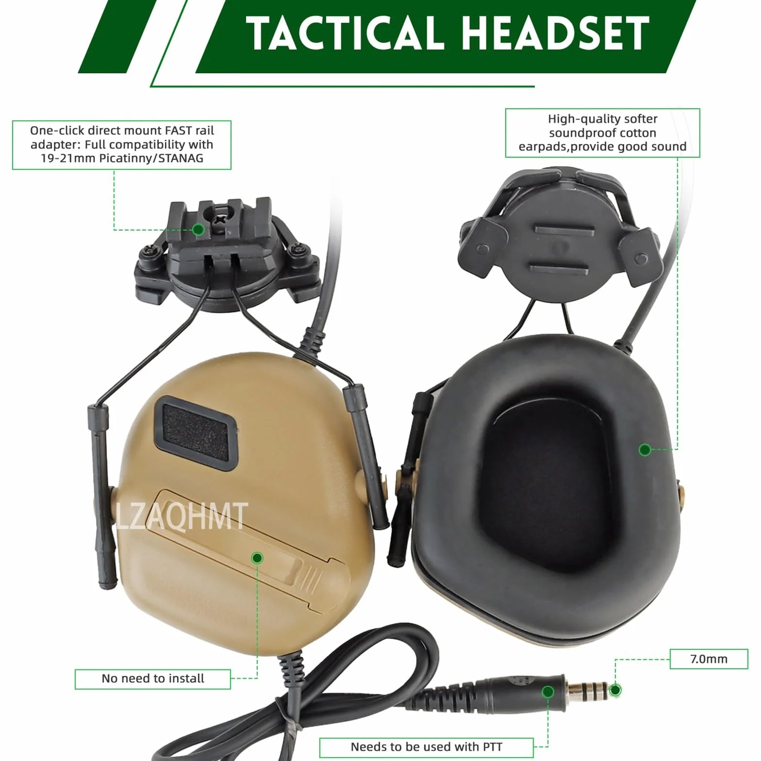 Casco Tattico Softair 4 In 1 Aggiornato Sistema Regolazione Rapida Cuffie Paintball Cosplay