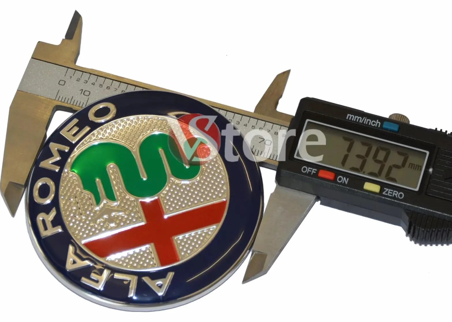 Stemma Alfa Romeo 74mm Emblema Metallo Cofano Anteriore Posteriore Zielony