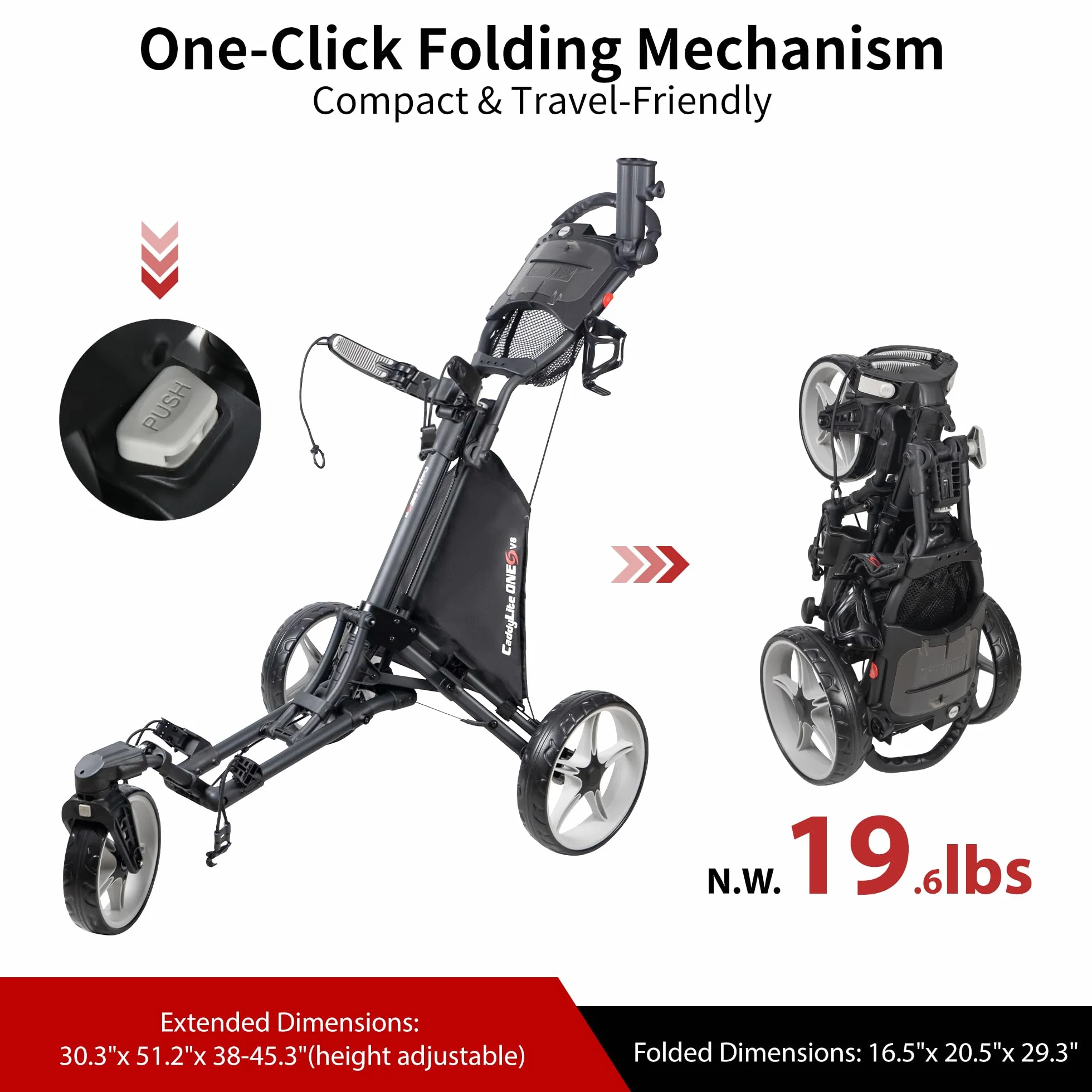 CaddyLite 15.3 Carrello da golf pieghevole
