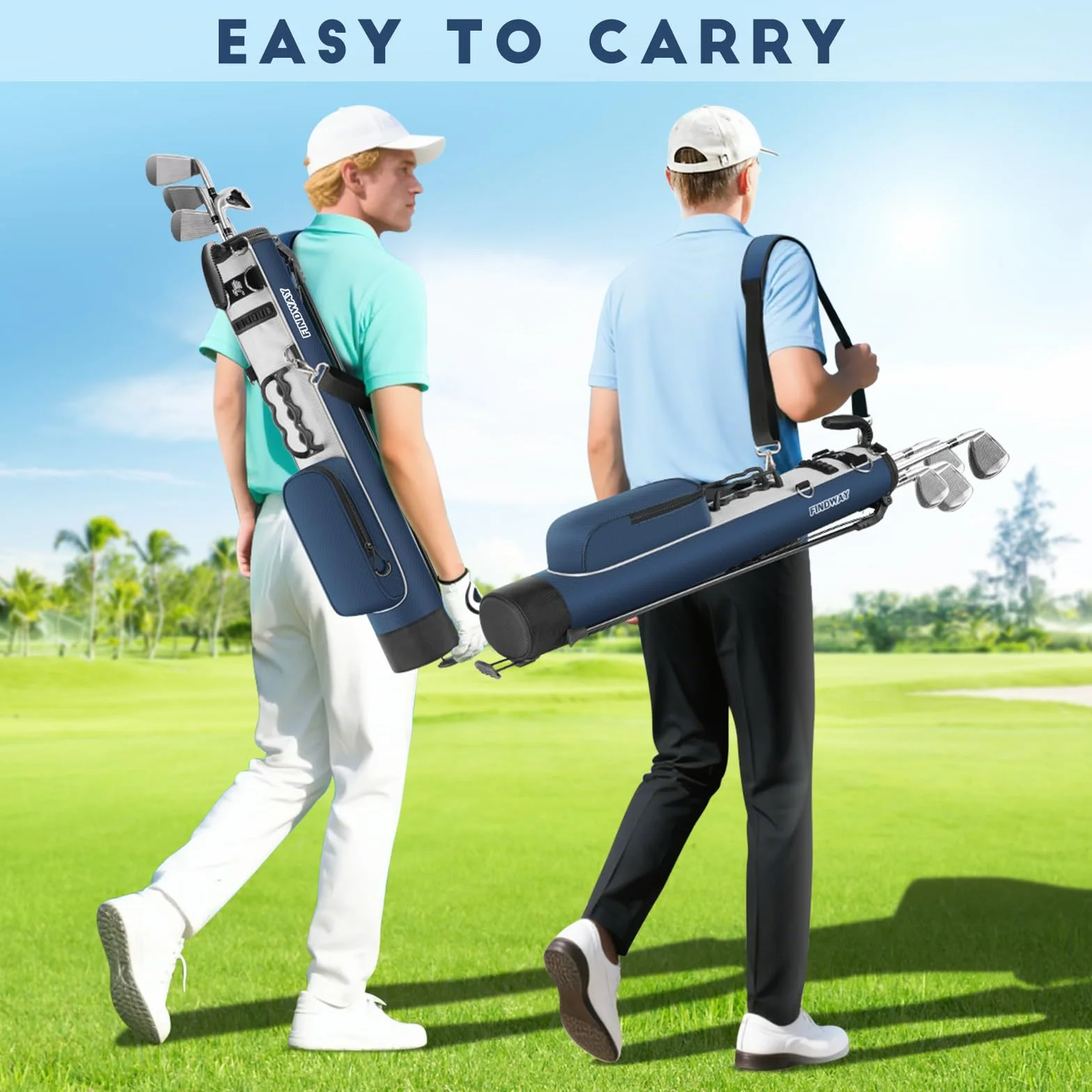 Findway Borsa Leggera da Golf con Tracolla 31,5 Pollici