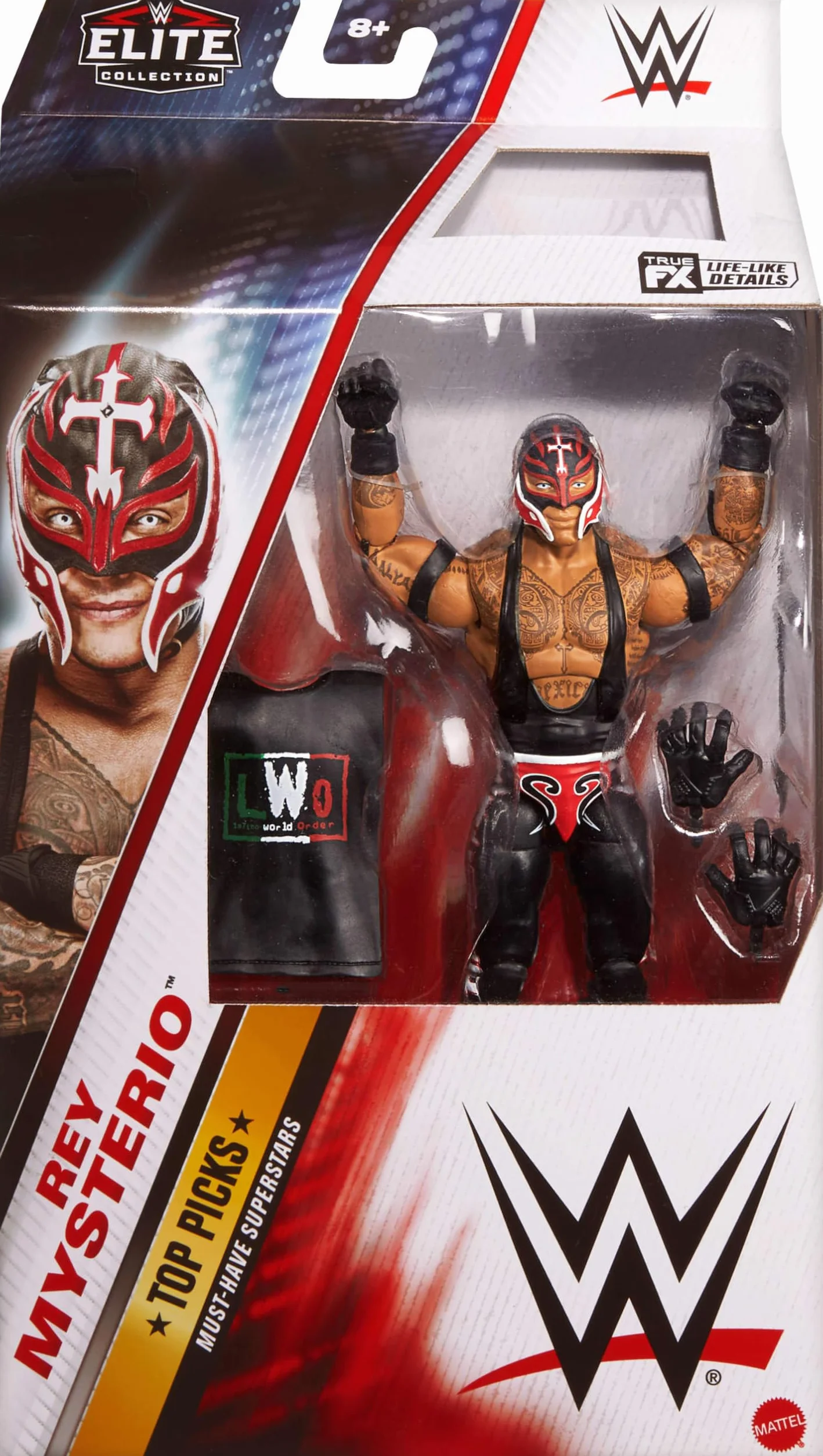 Mattel WWE Elite Collection Rey Mysterio Action Figure 15,2 cm 25 punti di articolazione