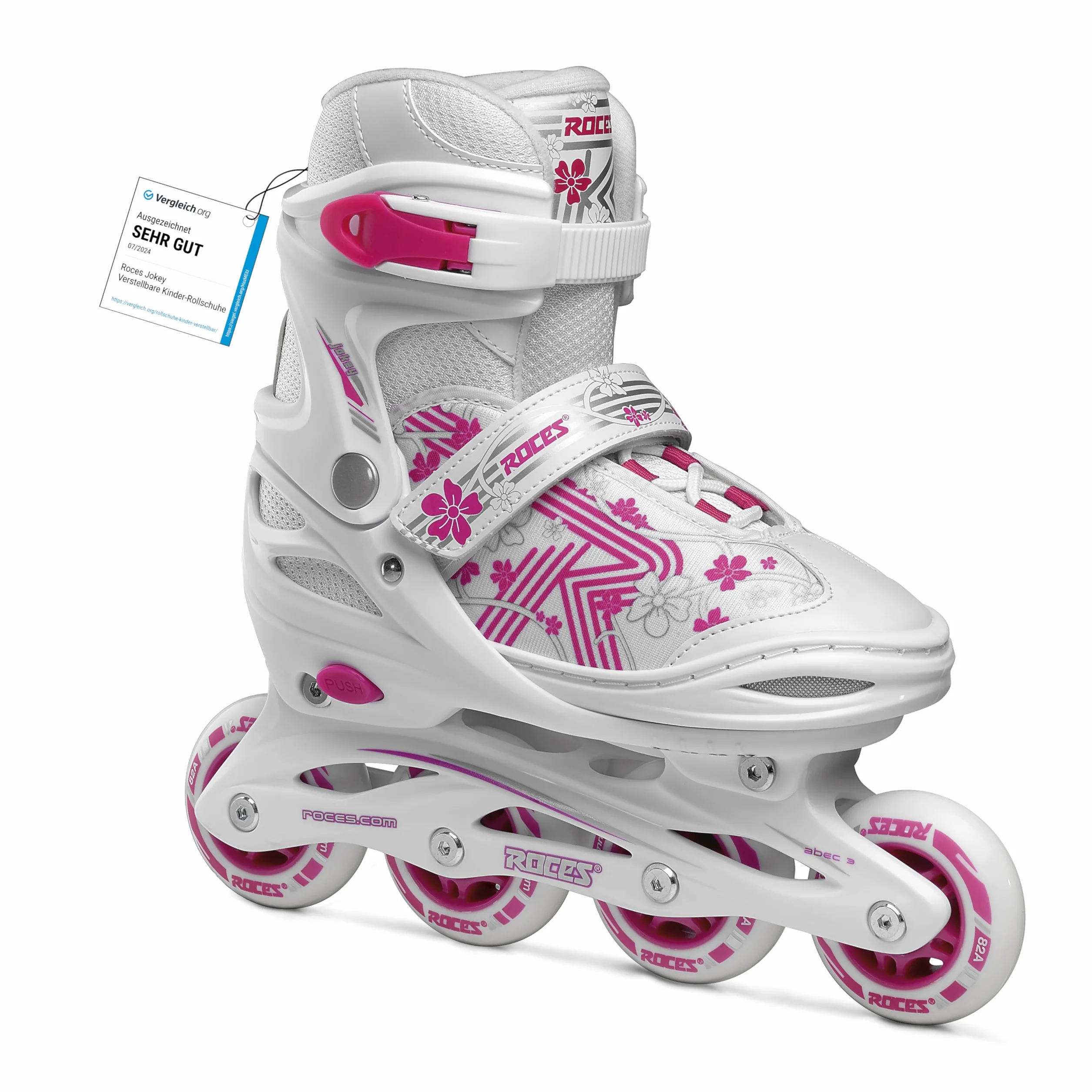 ROCES Jokey 3.0 Girl Pattini a Rotelle Bambina Regolabili 4 Misure Scafo PE ABEC 3