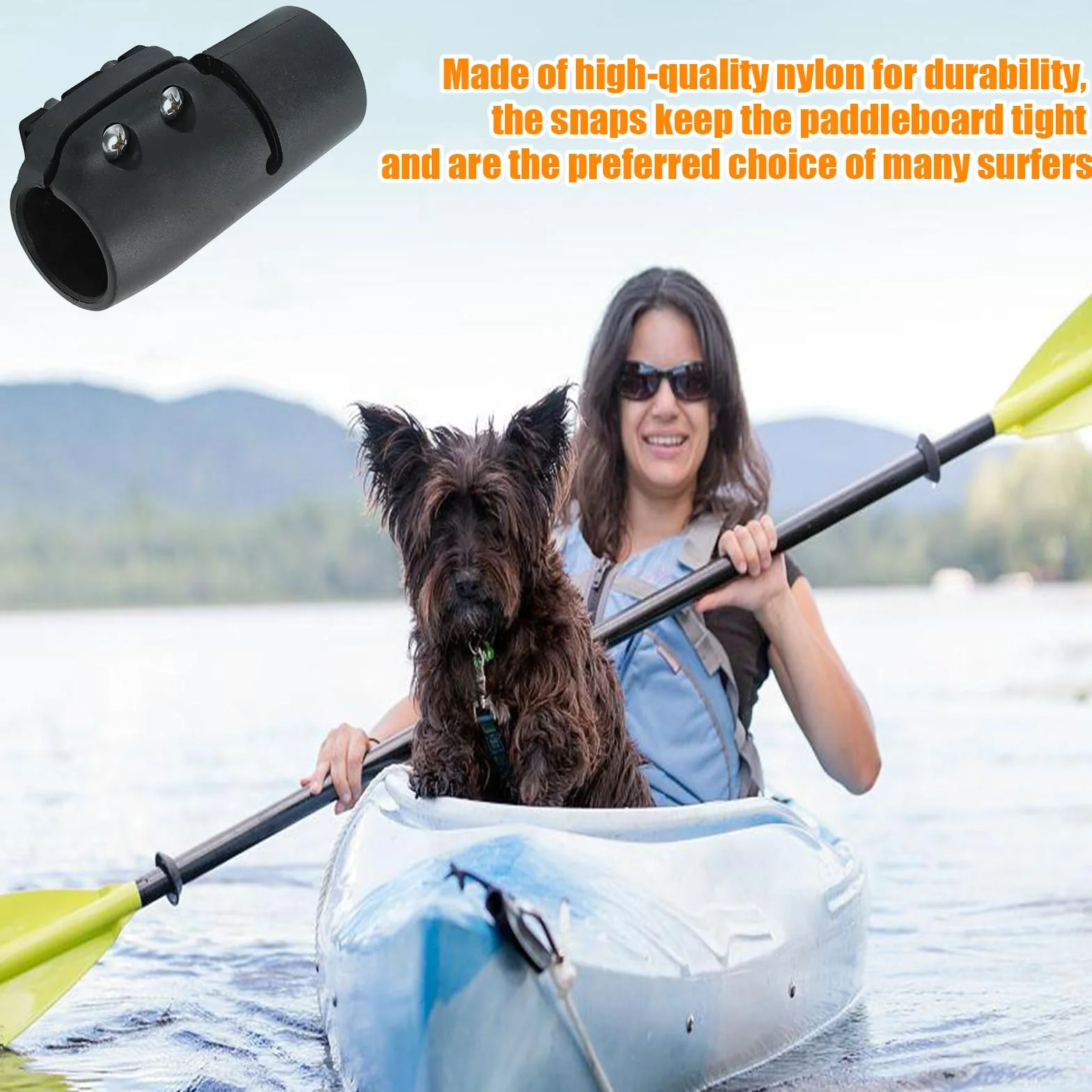 Morsetto Pagaia SUP a Sgancio Rapido, 2 Clip PVC, Rilascio Rapido con Serratura da Surf