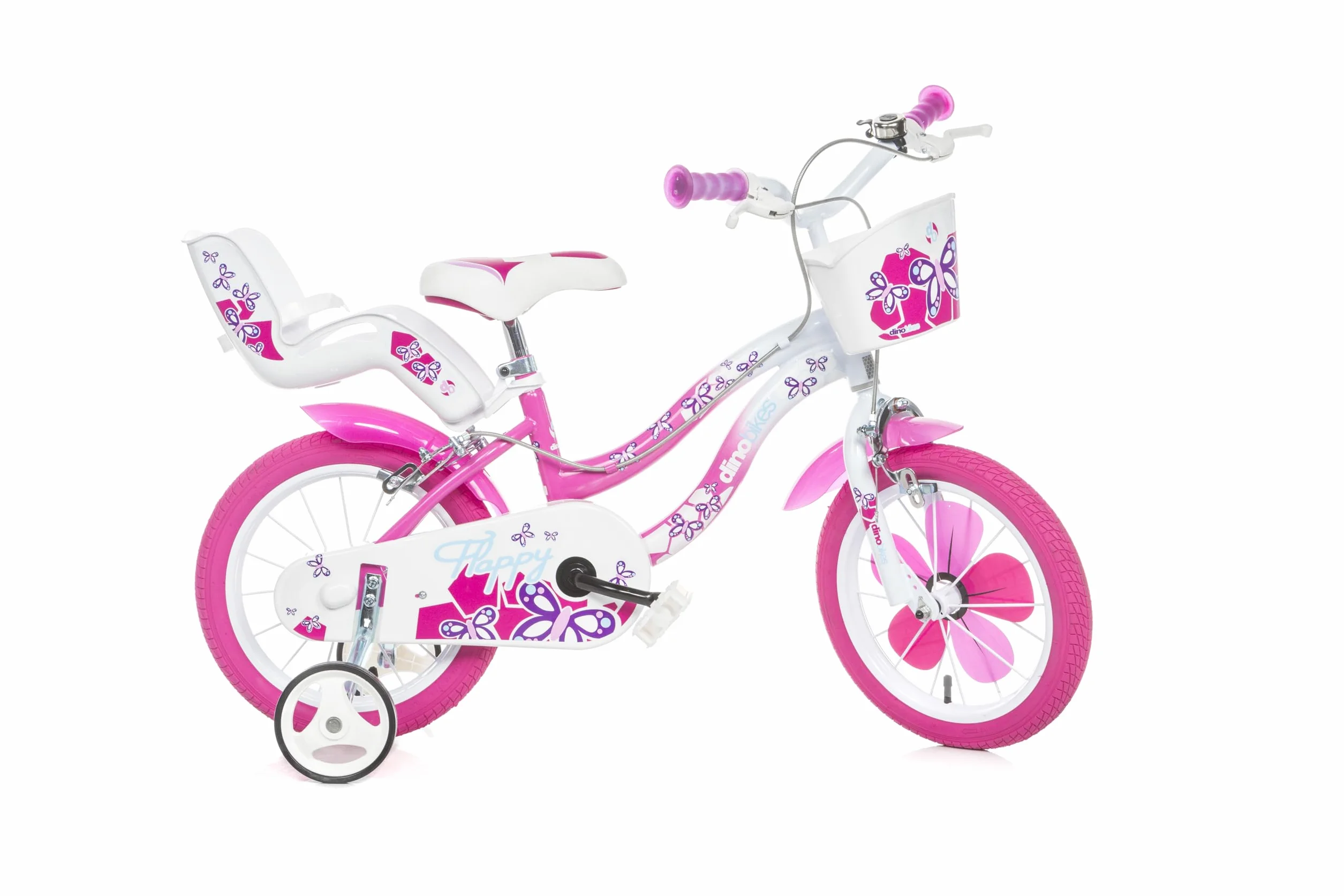 DINO BIKES Bicicletta da bambina FLAPPY 14" per altezza 95-115 cm