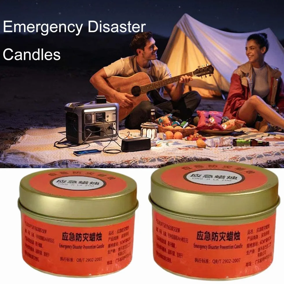 Candele di emergenza a lunga durata in cera di soia 80 g ecologiche senza fumo inodore