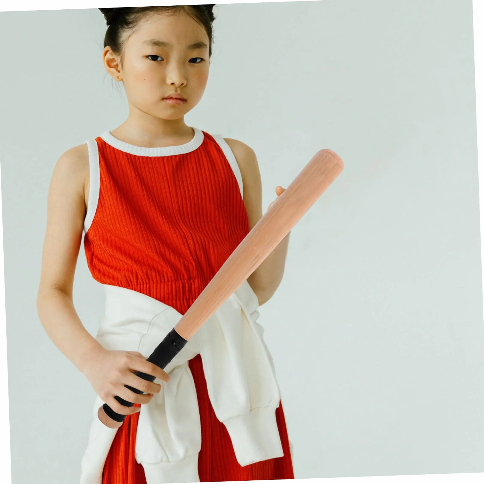 Mazza da Baseball Sportiva in Legno di Faggio 54 Cm Impugnatura e Logo, Bastone Leggero per Allenamento Ragazzo Ragazza, Ragazzi e Adulti, Attrezzatura Outdoor per Esercizi