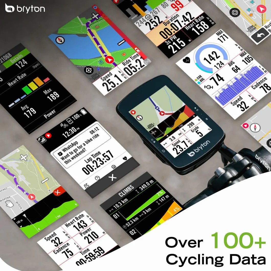 Bryton Rider S510 GPS Bike Computer 2.8" Touchscreen LCD, Offline USA Map, Bike Radar Compatible, 30h Battery, Waterproof