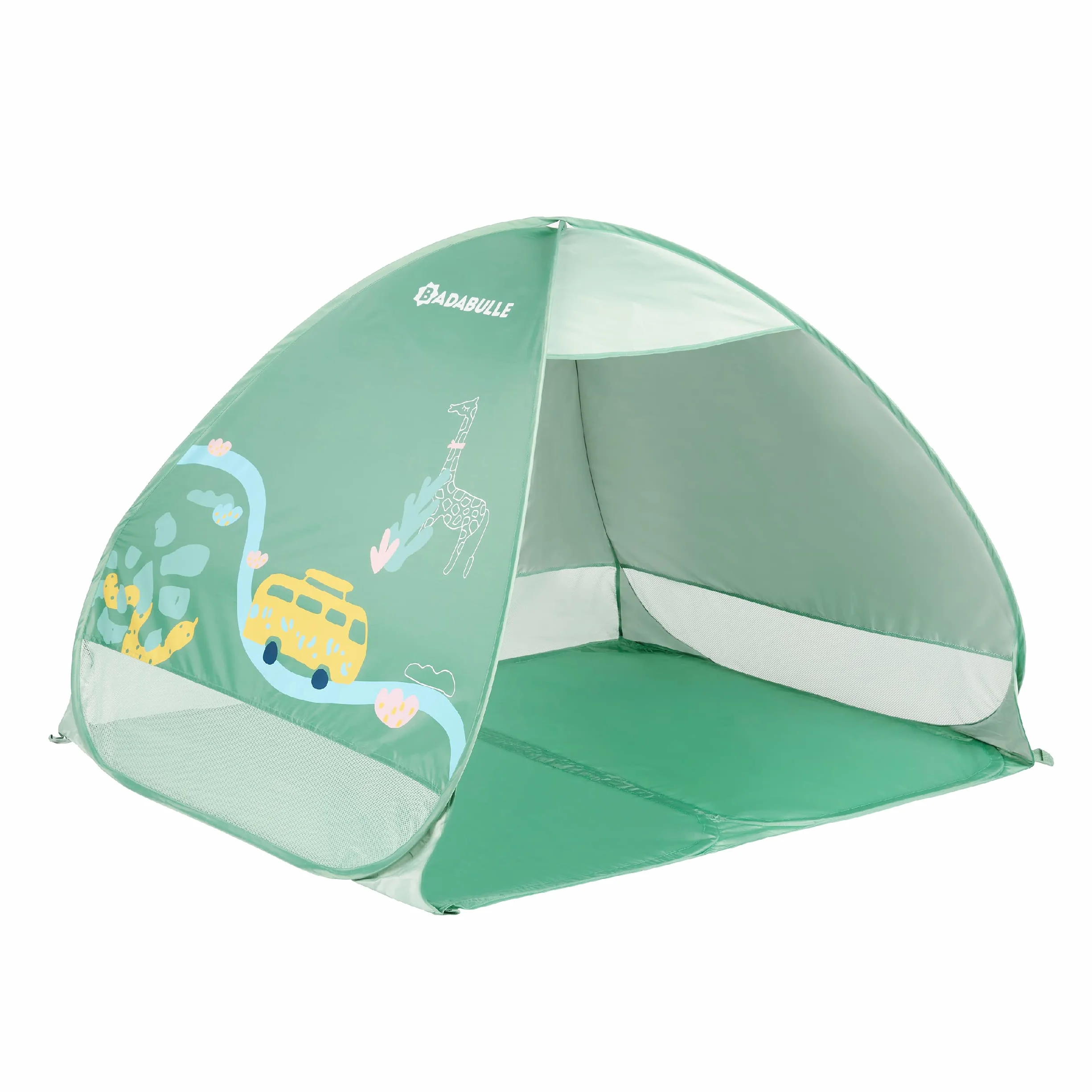 Badabulle Tenda di protezione UV, grande tenda da spiaggia, alta protezione solare SPF 50+, sistema Pop-Up