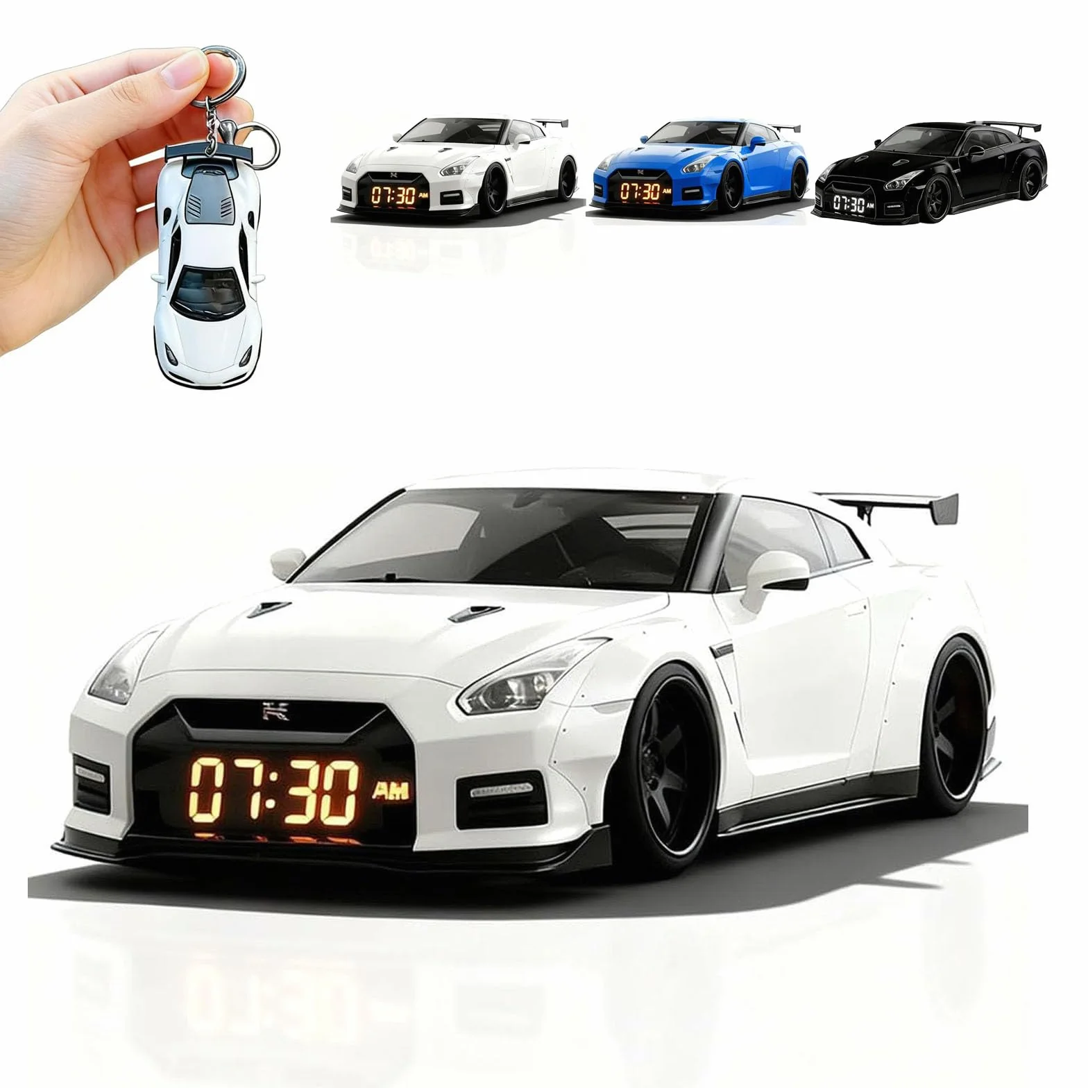 Sveglia Sportiva Hypercar con Display Effetti di Luce Realistici per Casa