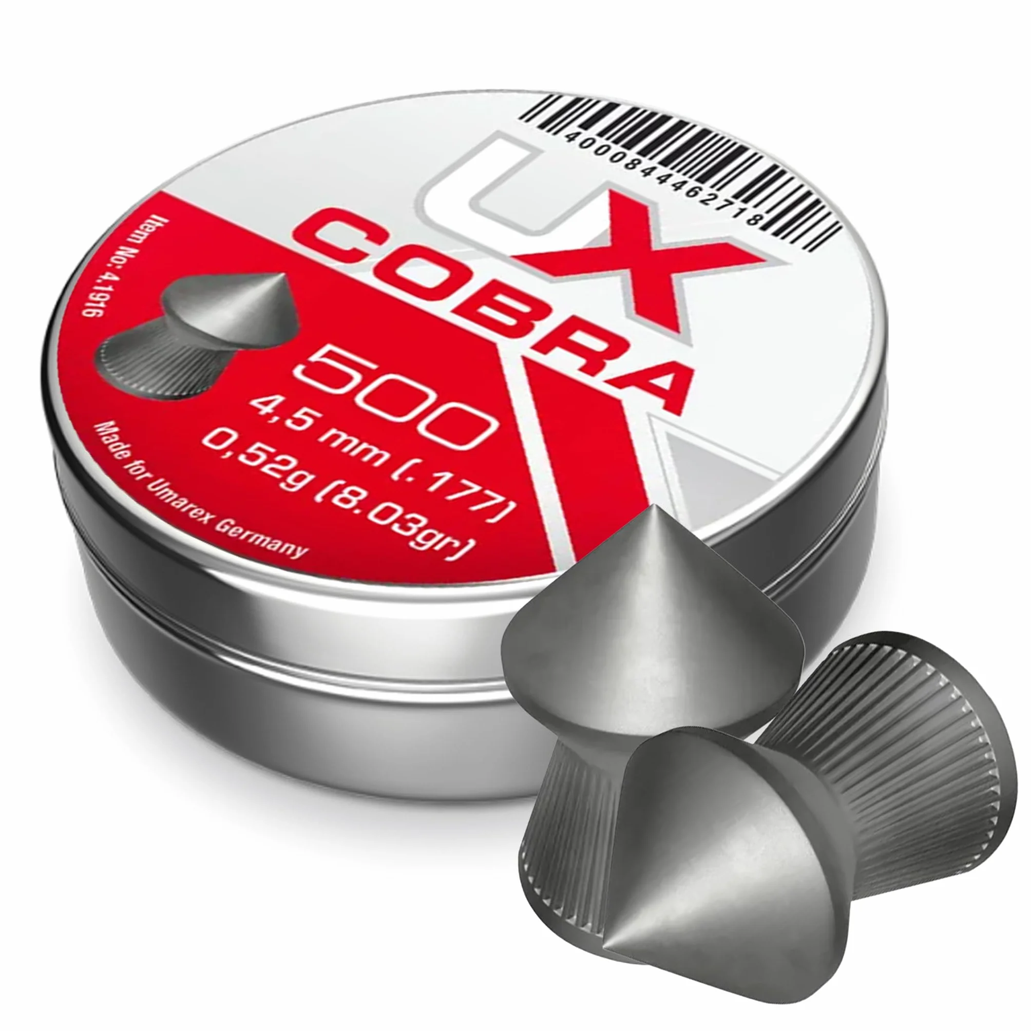 Bundle Softair Piombini Cal. 4.5 Humarex Cobra 3 Scatole + 10 Bersagli 14x14 cm - Pallini Piombo per Carabina Aria Compressa, Pistola Calibro 4.5