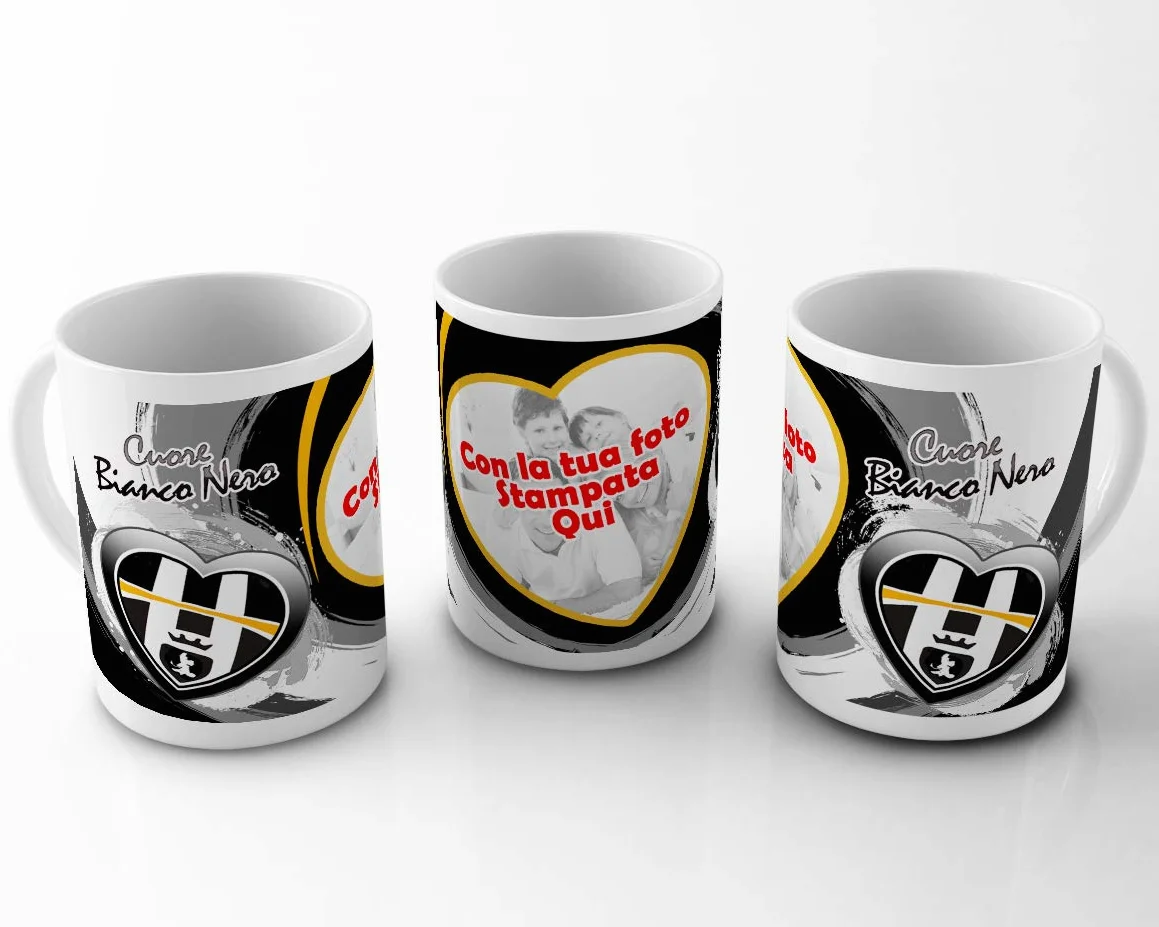 Tazza Sport in Ceramica Personalizzata con Foto Juventus Inter