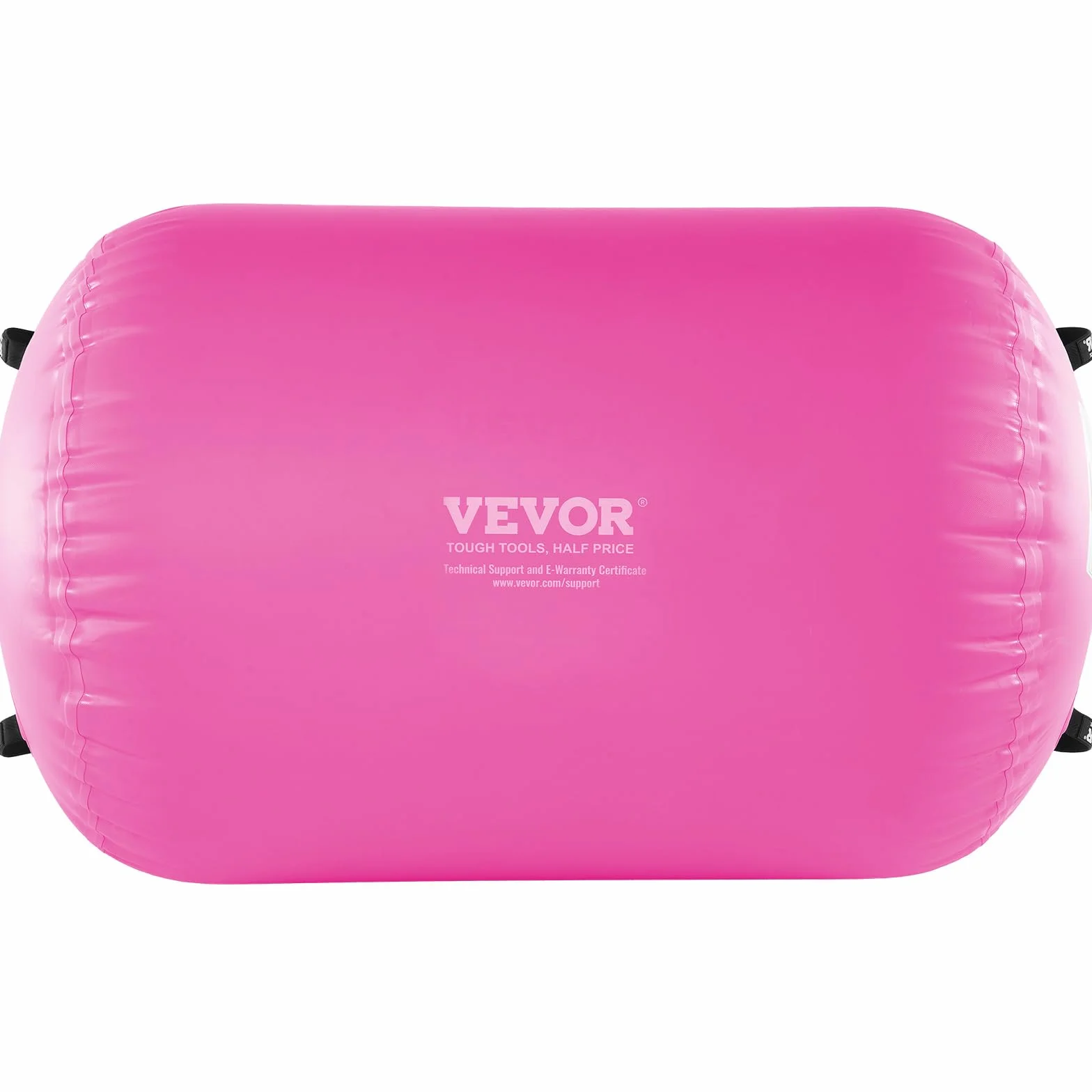 VEVOR Tappetino ad Aria Rullo ad Aria Gonfiabile Rotondo, Attrezzatura da Ginnastica con Canna d'Aria con Pompa Elettrica, Uso Domestico/Palestra/Yoga/Cheerleader/Spiaggia/Parco/Acqua, Rosa